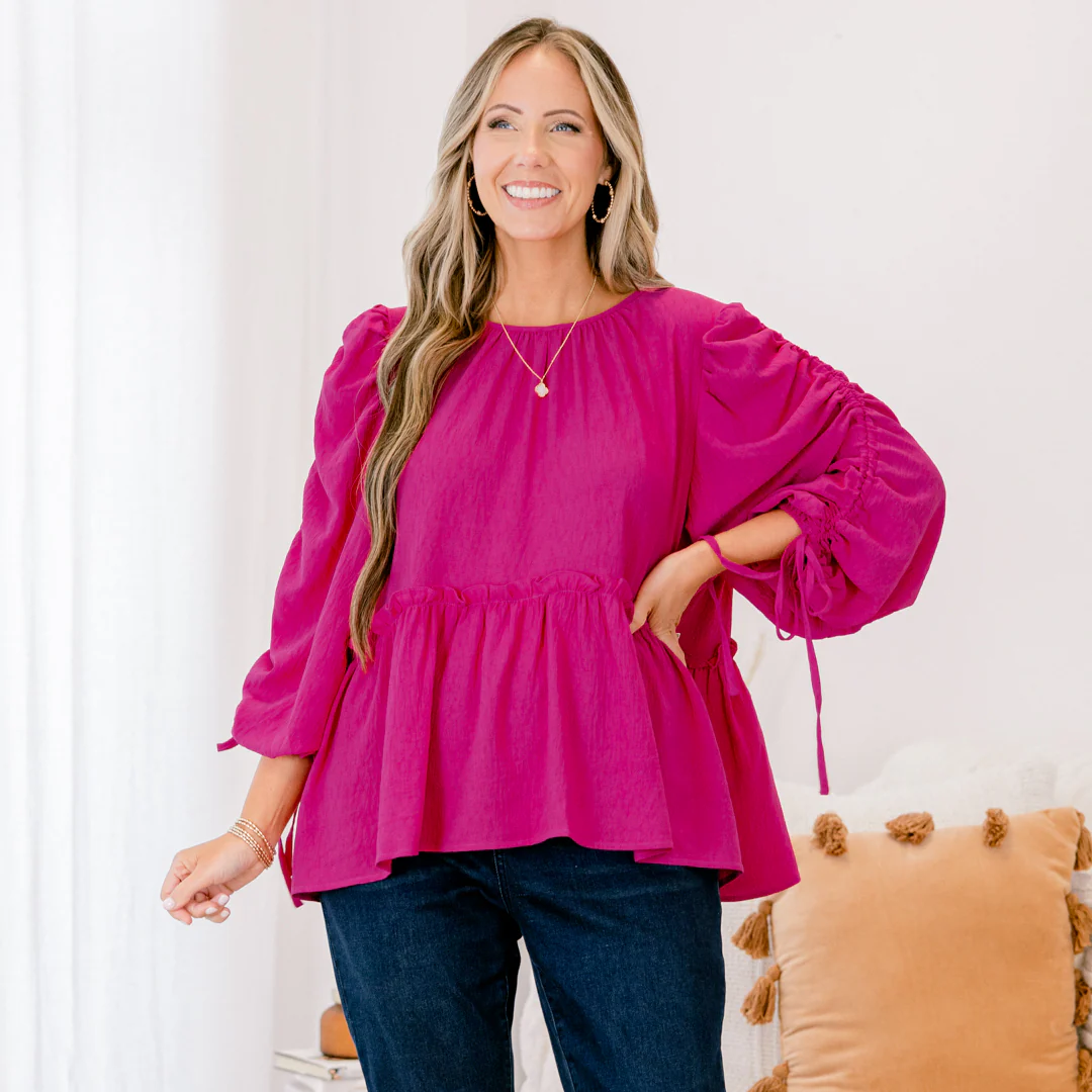 Fallin' In Love Top, Magenta - Giverhouse