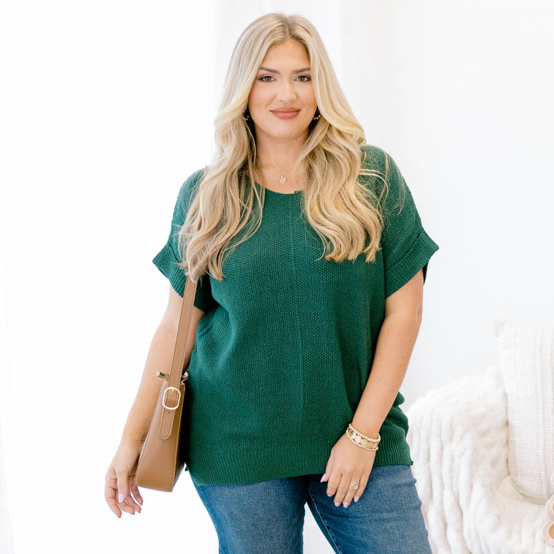 Feels Like The Moment Sweater, Dark Green - Giverhouse