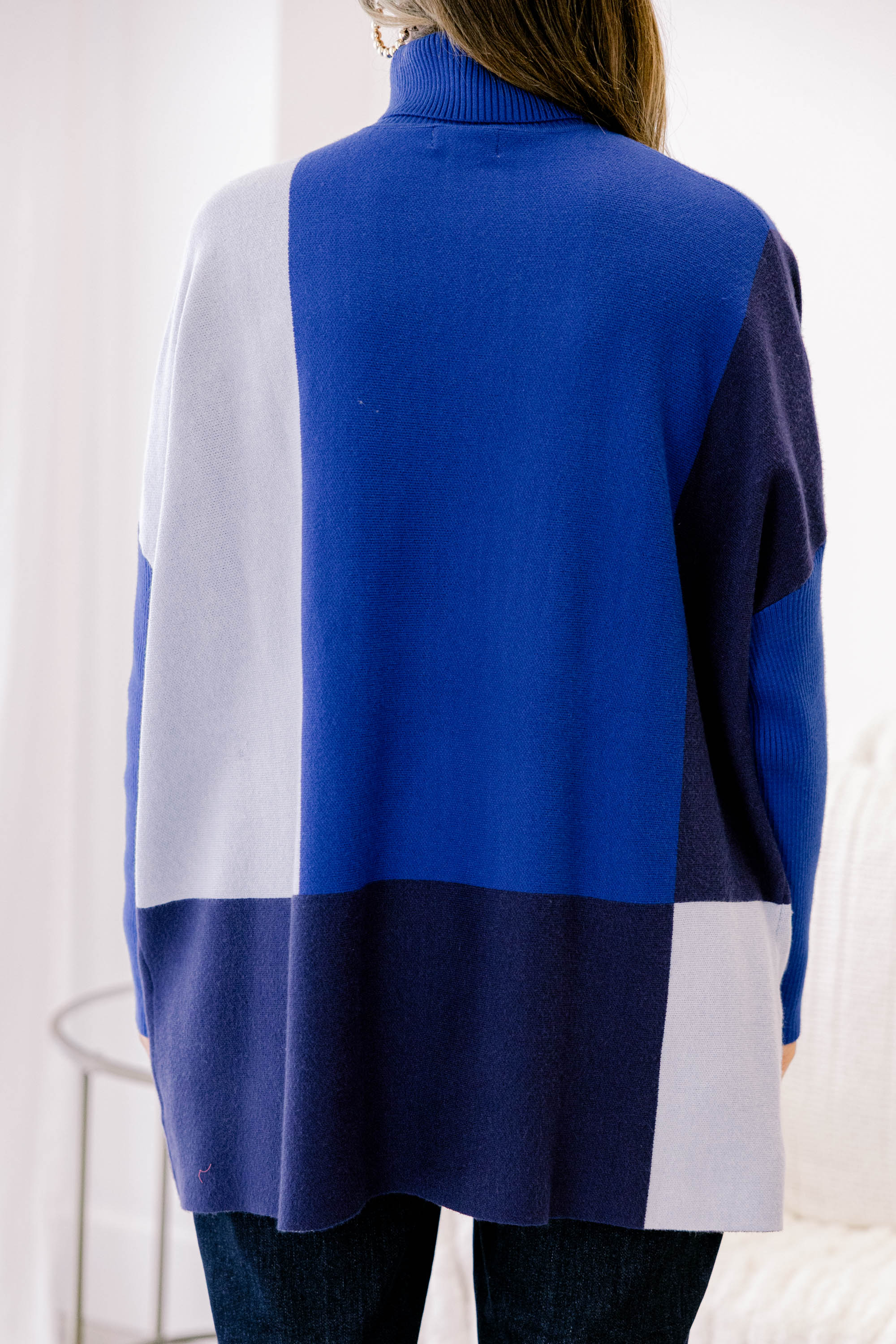 Mosaic Melody Sweater, Blue - Giverhouse