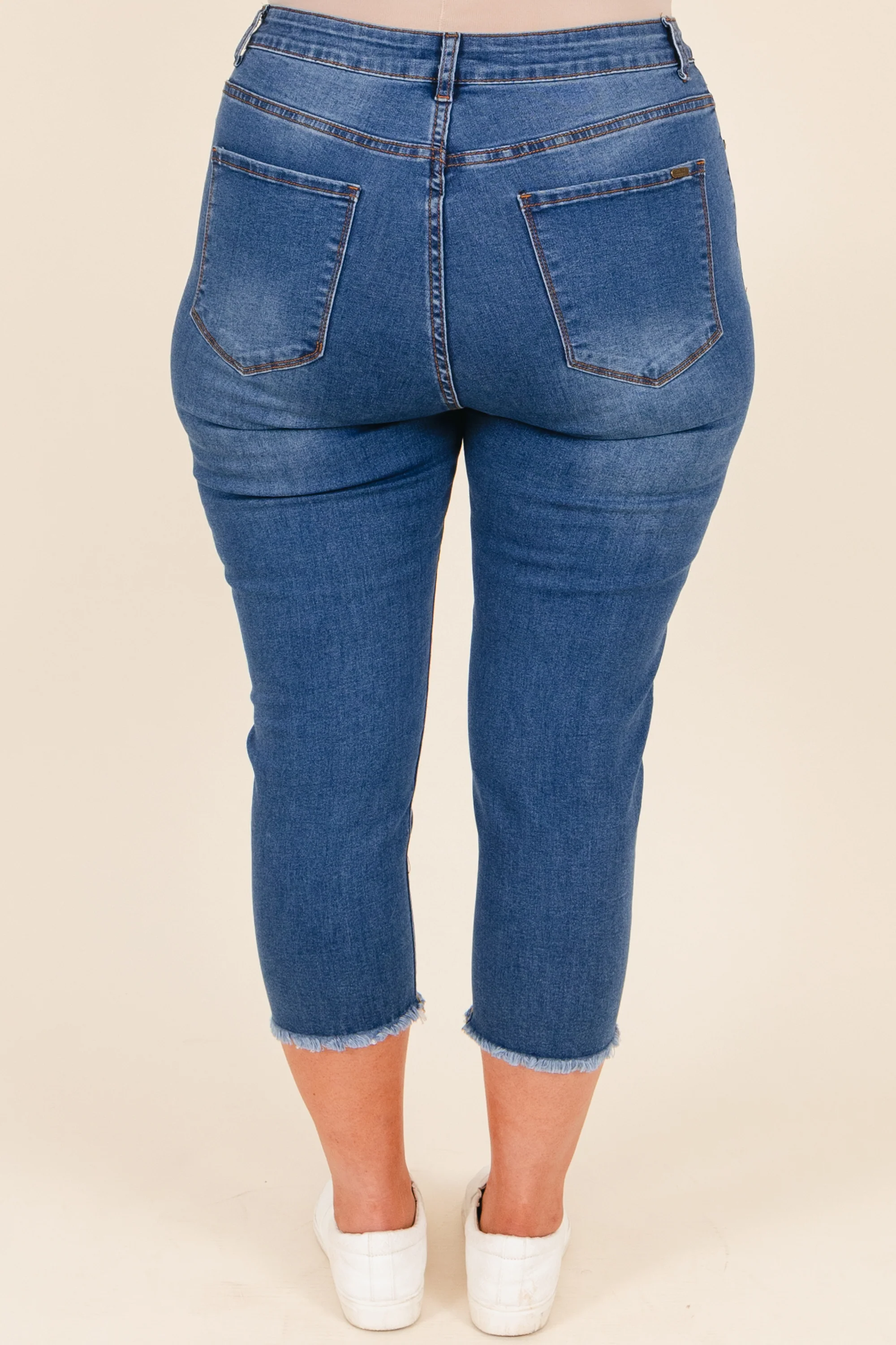 No Matter What Capris, Medium Wash - Giverhouse