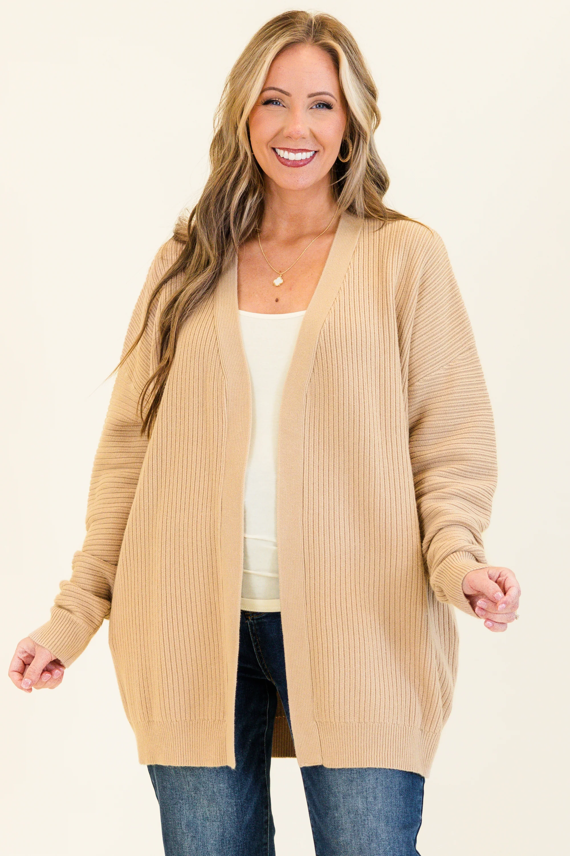 What You Imagine Cardigan, Taupe - Giverhouse