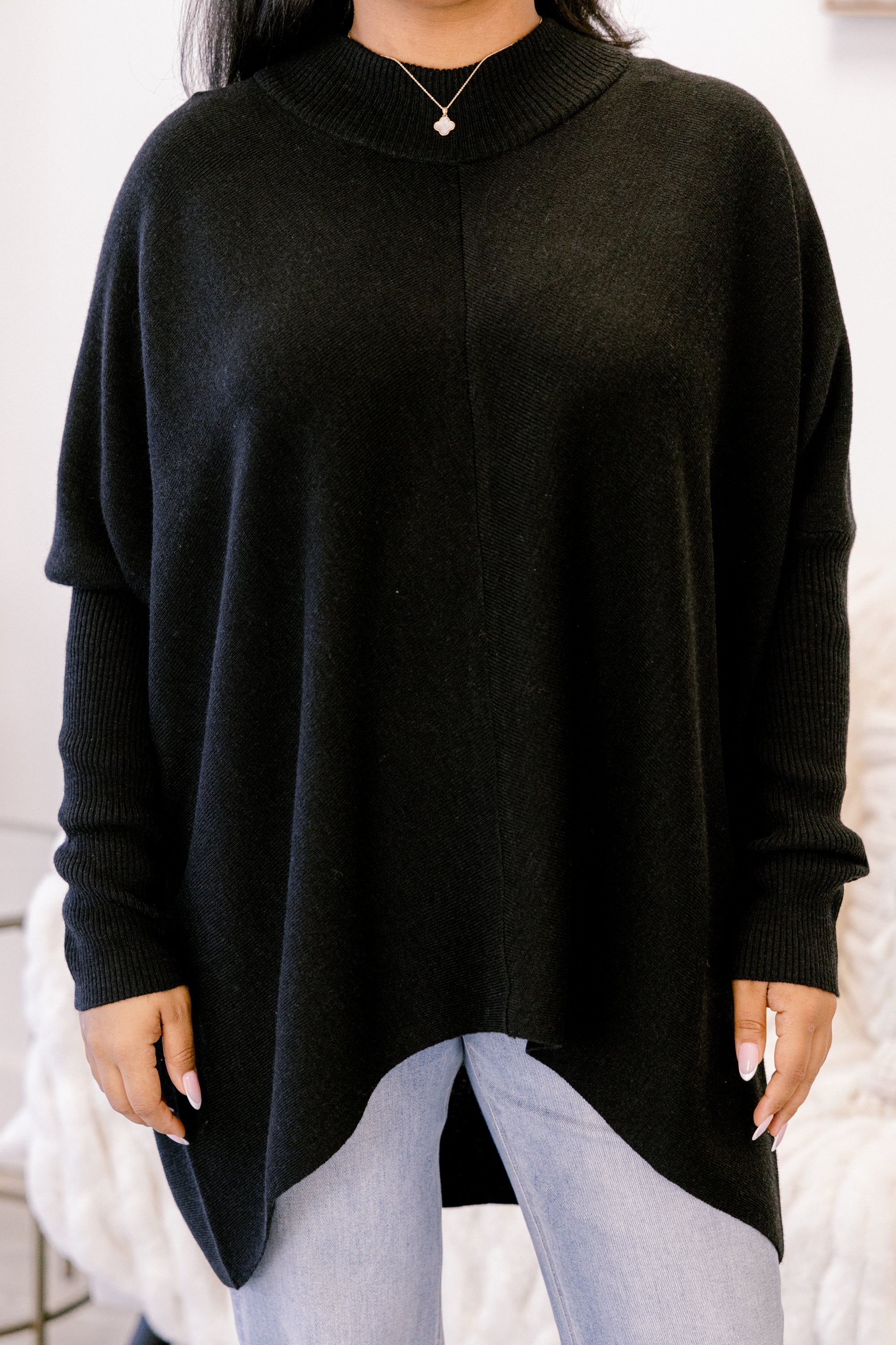 Thinking Of Us Tunic, Black - Giverhouse