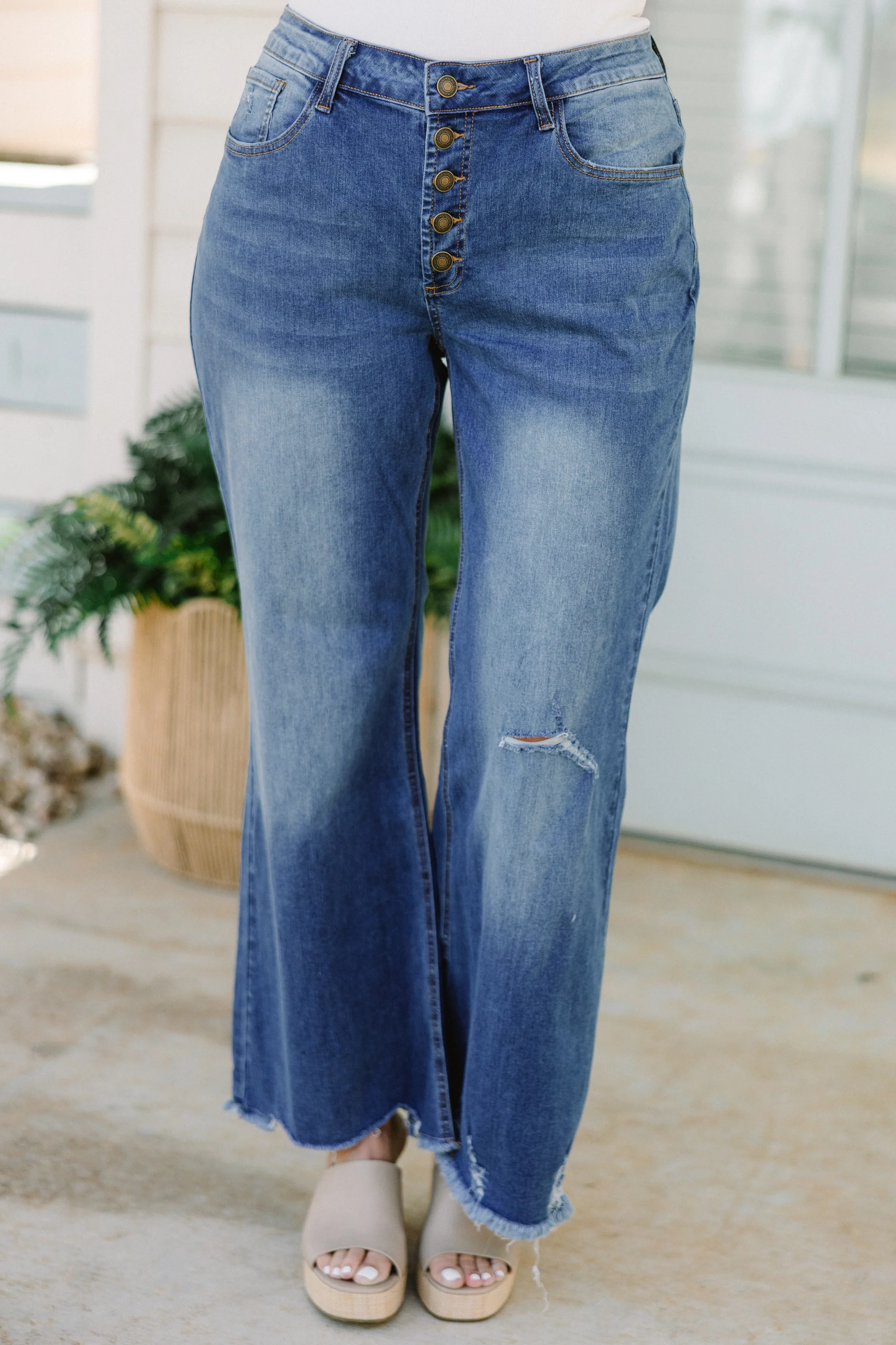 Let It All Go Bootcut Jeans, Medium Wash - Giverhouse