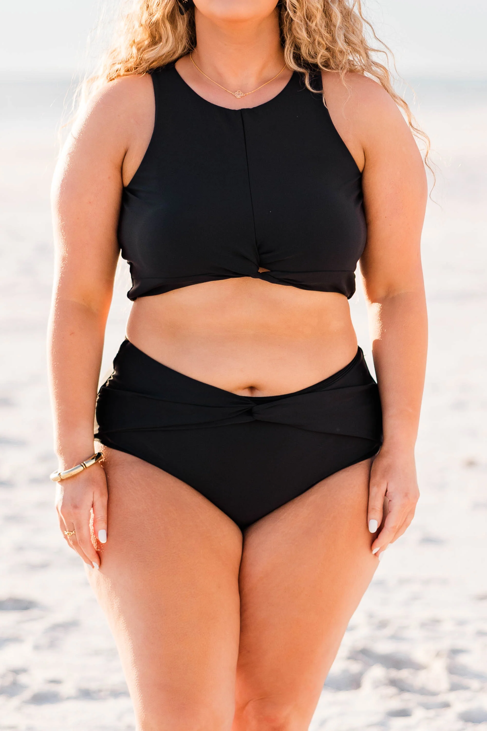 Swim With Me Swim Top, Black - Giverhouse