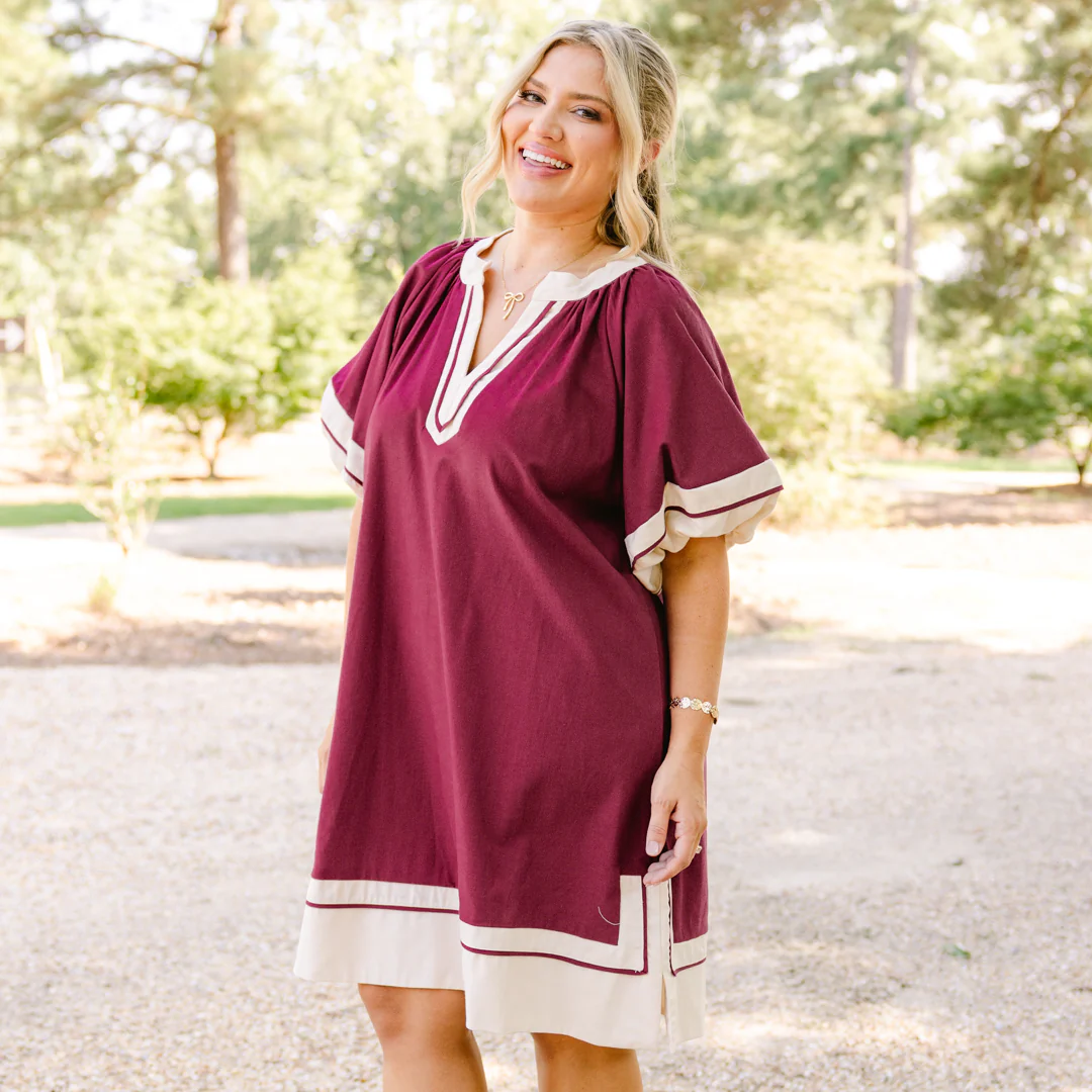 Keep Me Company Dress, Plum - Giverhouse