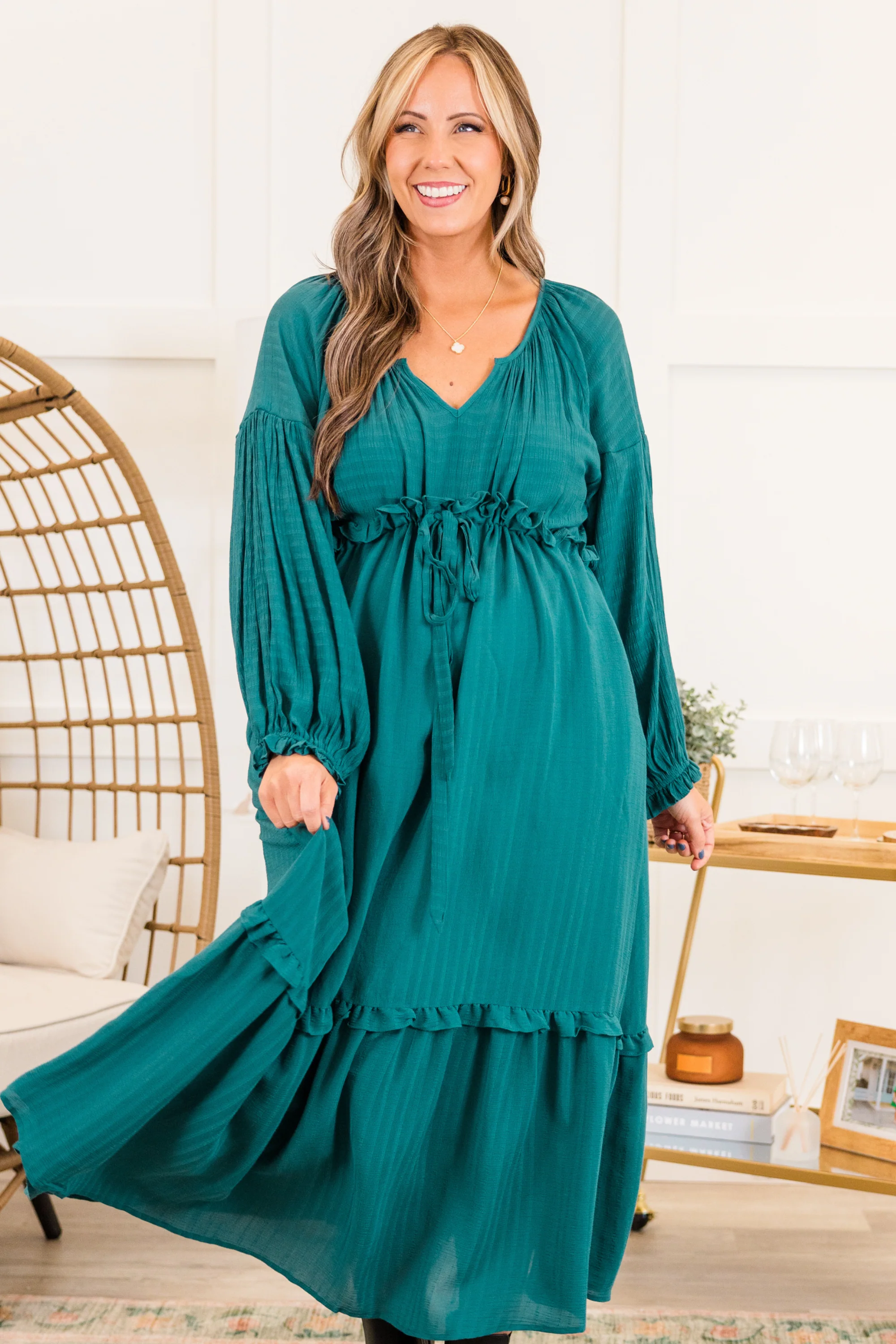 Tell Your Story Dress, Jade - Giverhouse