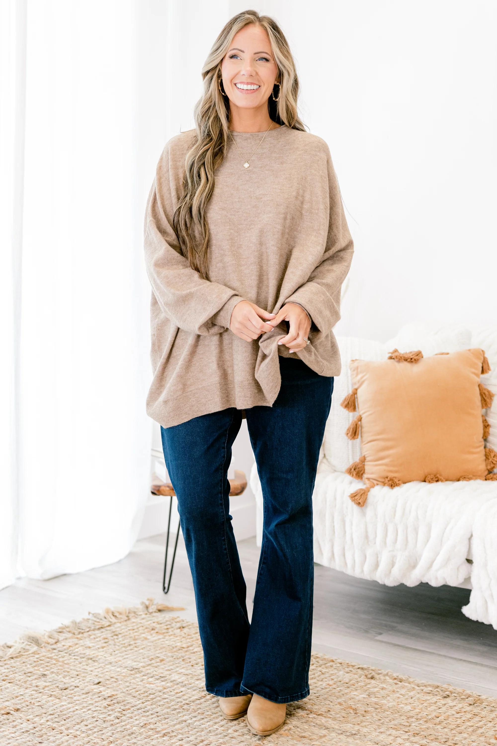 On My Own Sweater, Oatmeal - Giverhouse