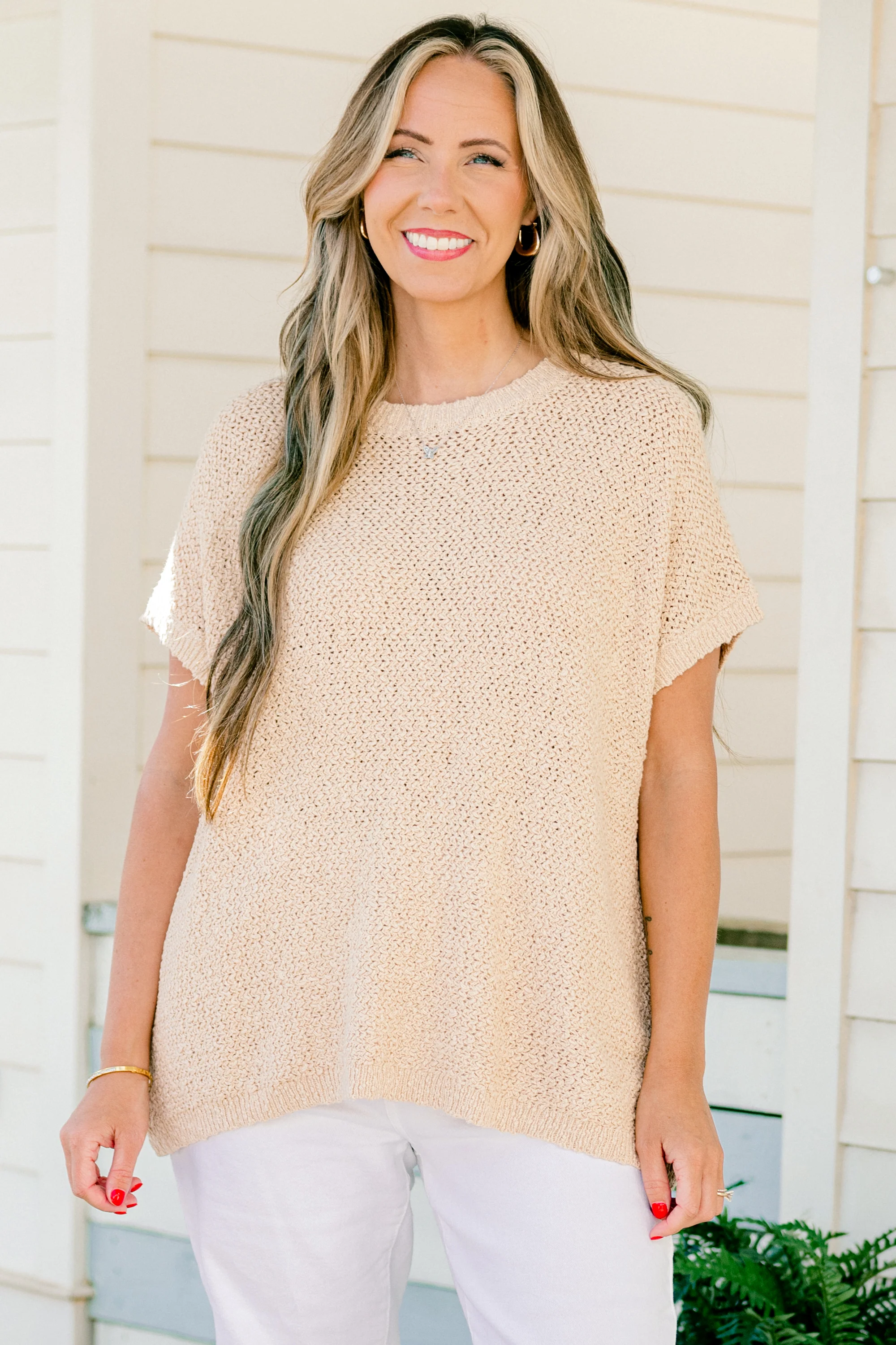 Apple Of My Eye Top, Khaki - Giverhouse