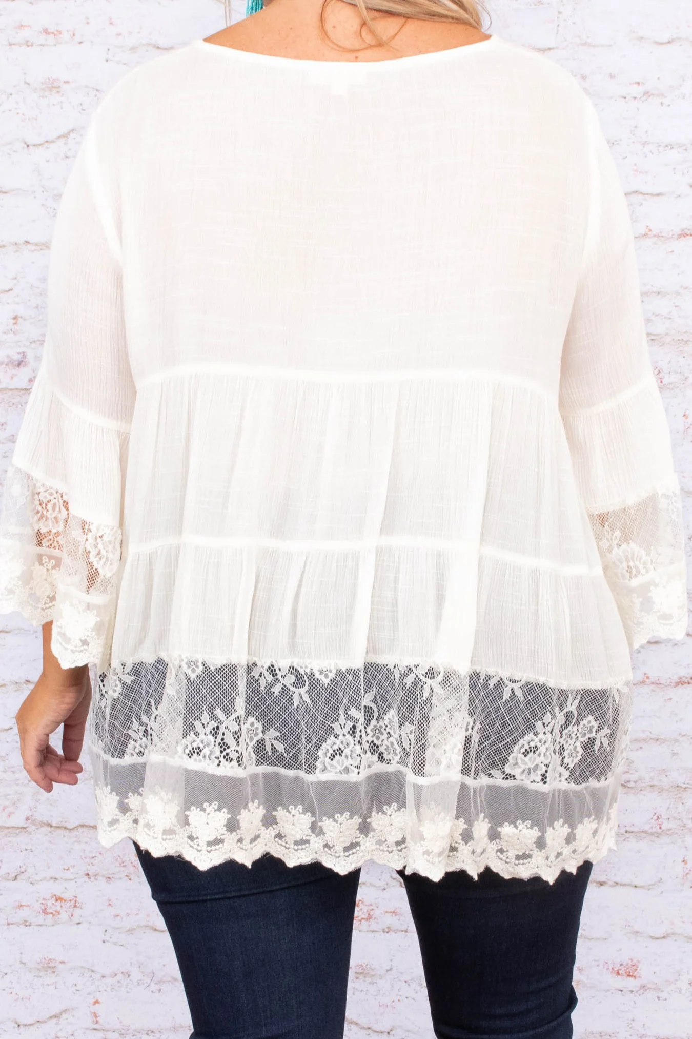 Don't Fail Me Now Blouse, Off White - Giverhouse