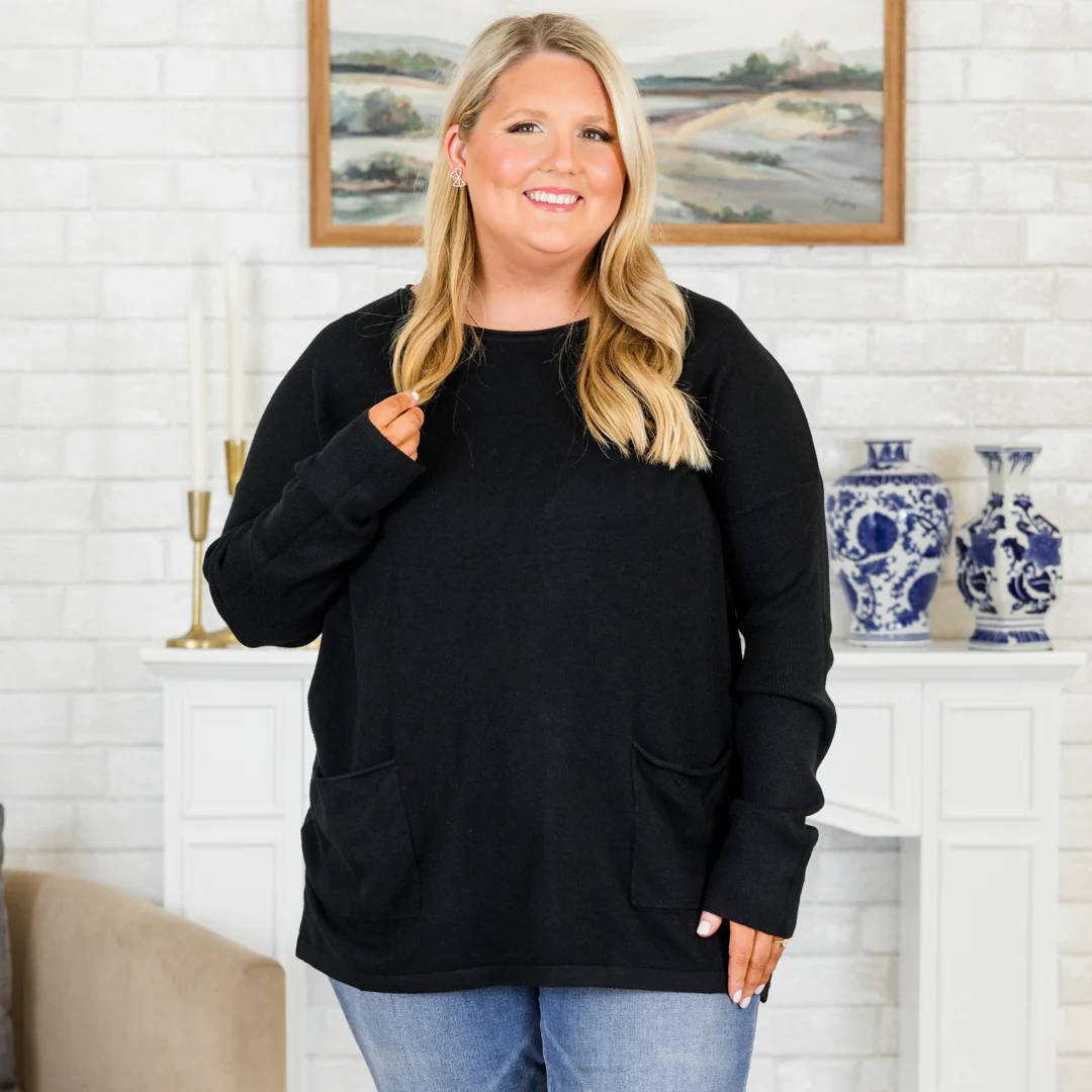 Fall into Fashion Sweater, Black - Giverhouse