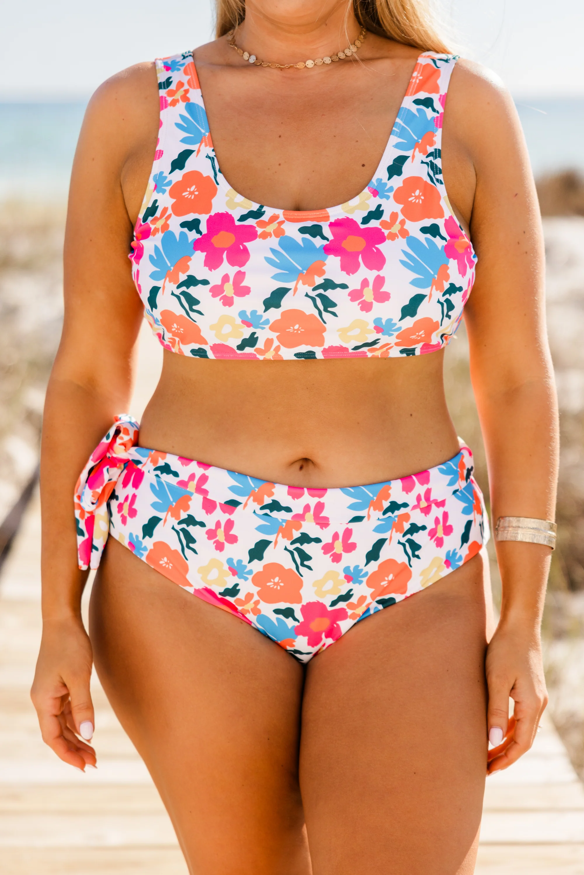 Paradise Ahead Swim Top, Pink - Giverhouse