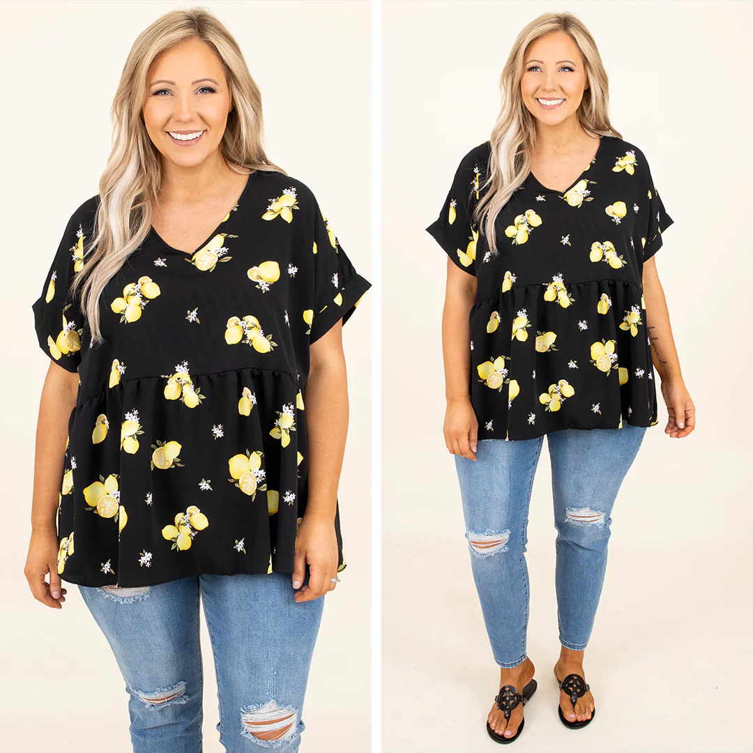 Squeeze On By Top, Black - Giverhouse