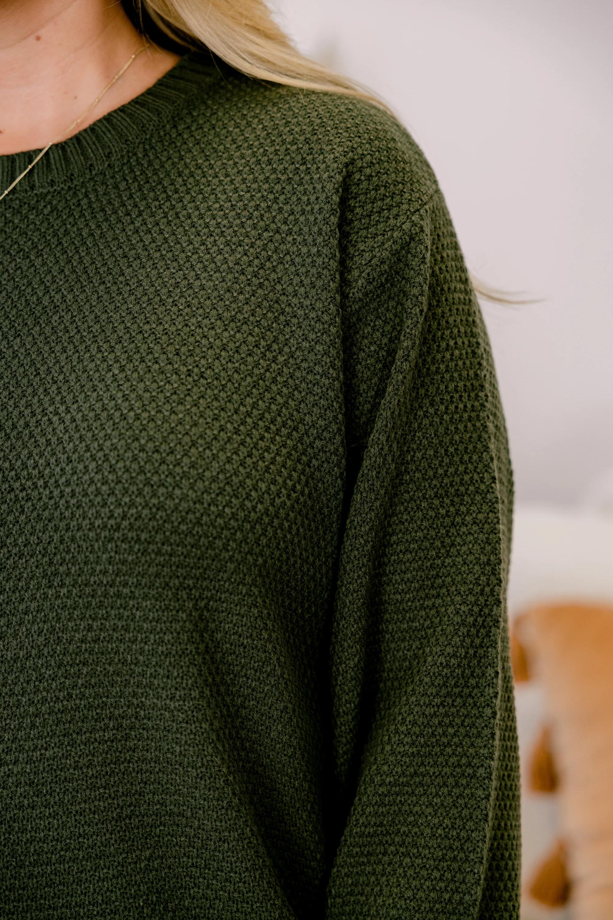Fully Committed Sweater, Dark Olive - Giverhouse