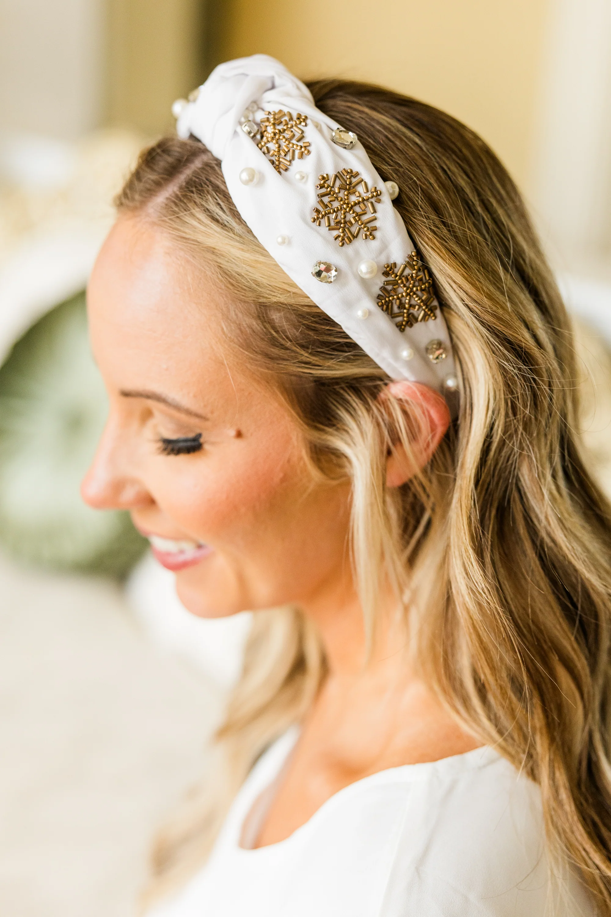 Snowflake Paradise Headband, White - Giverhouse