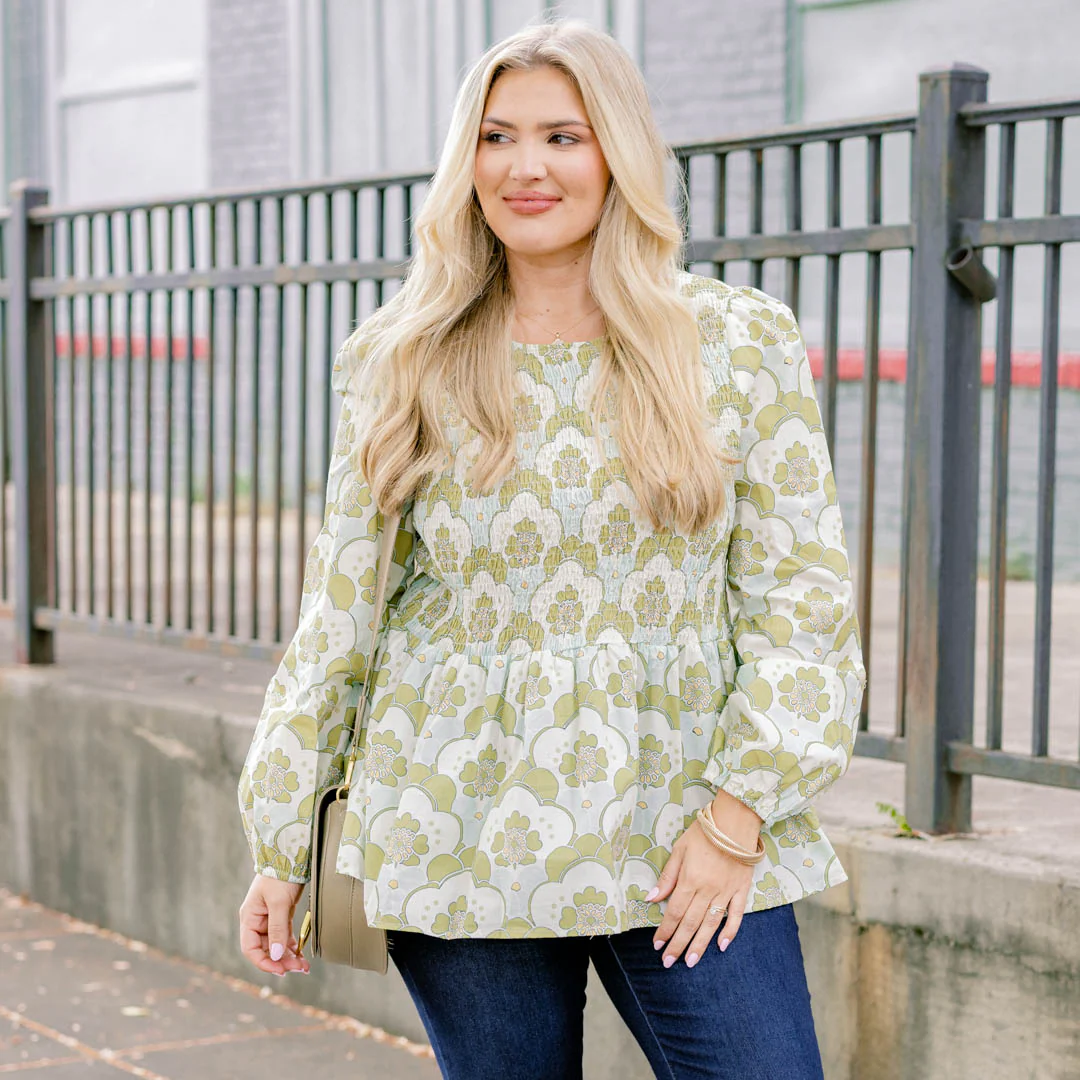 Wallflower Kisses Top, Blue-Green - Giverhouse