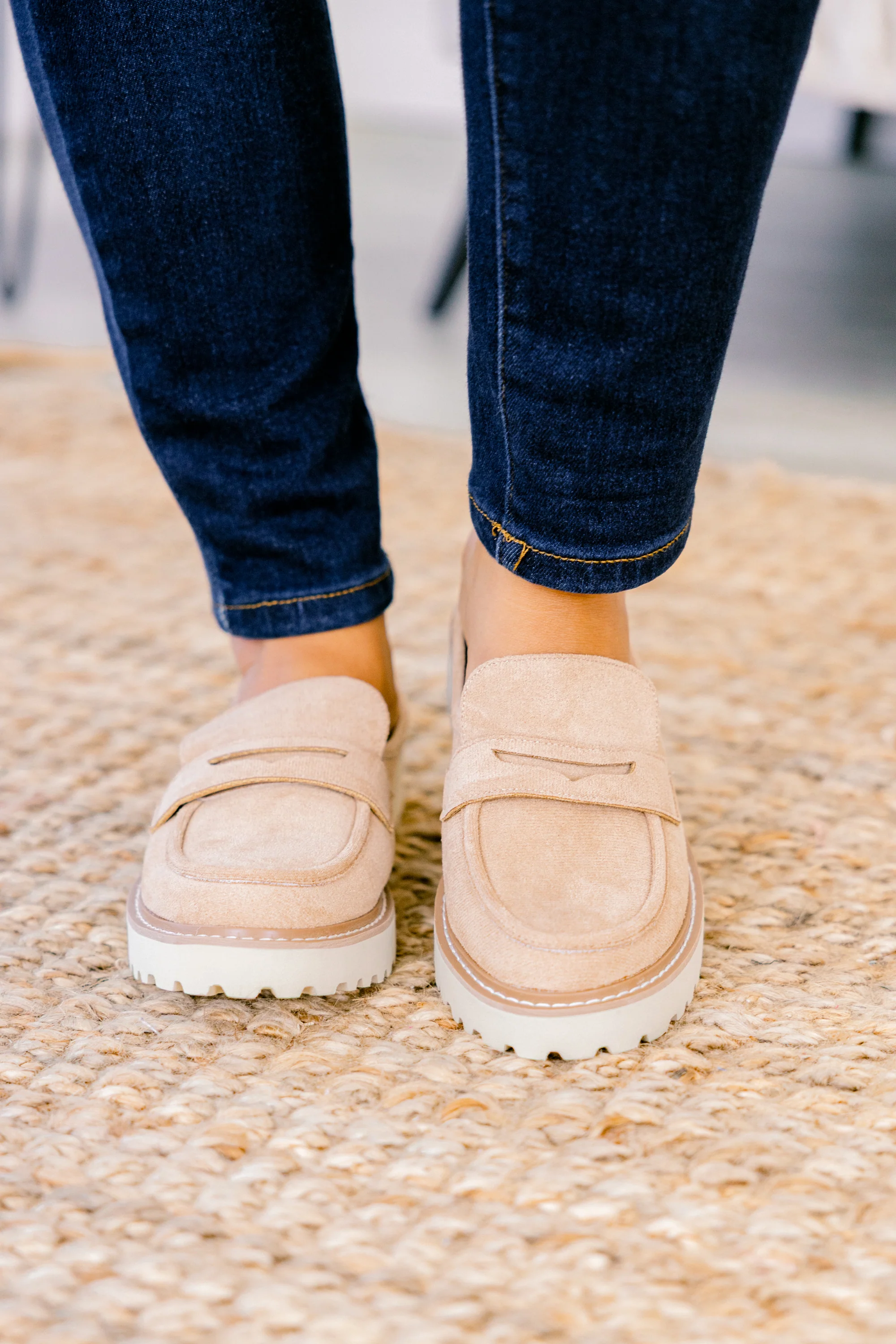 Back To Us Loafers, Taupe - Giverhouse