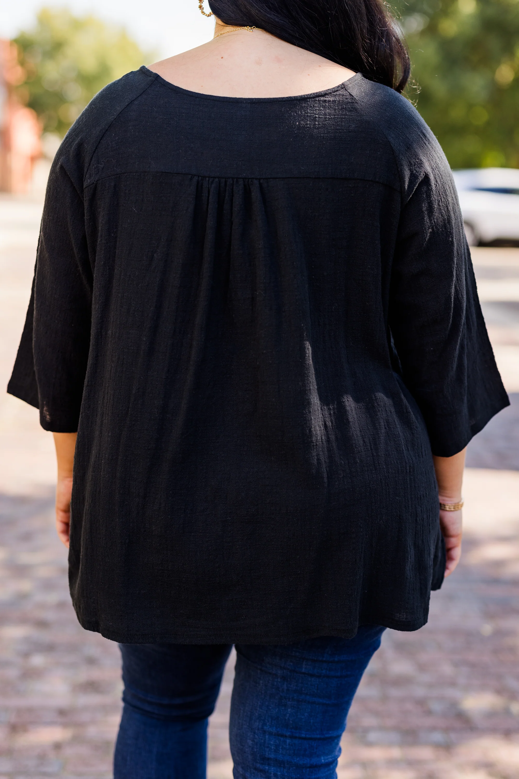 Thinking It Through Tunic, Black - Giverhouse