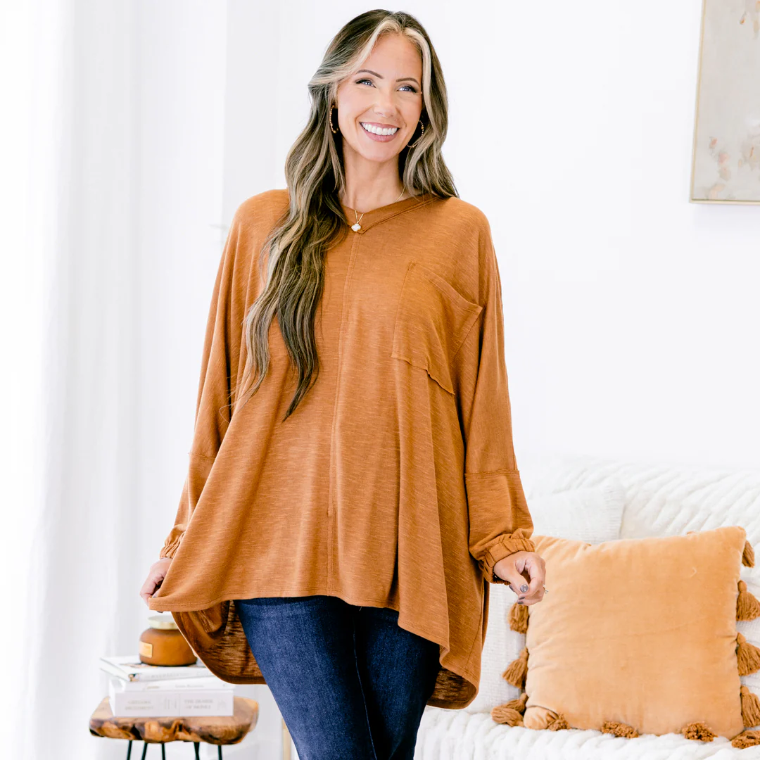 Say The Words Top, Caramel - Giverhouse