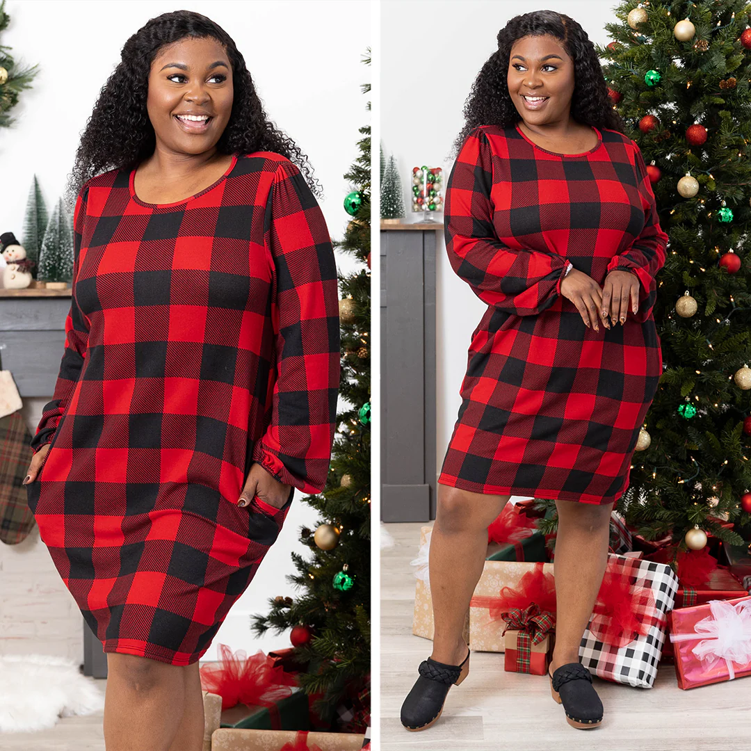 Sweetest Traditions Dress, Red - Giverhouse