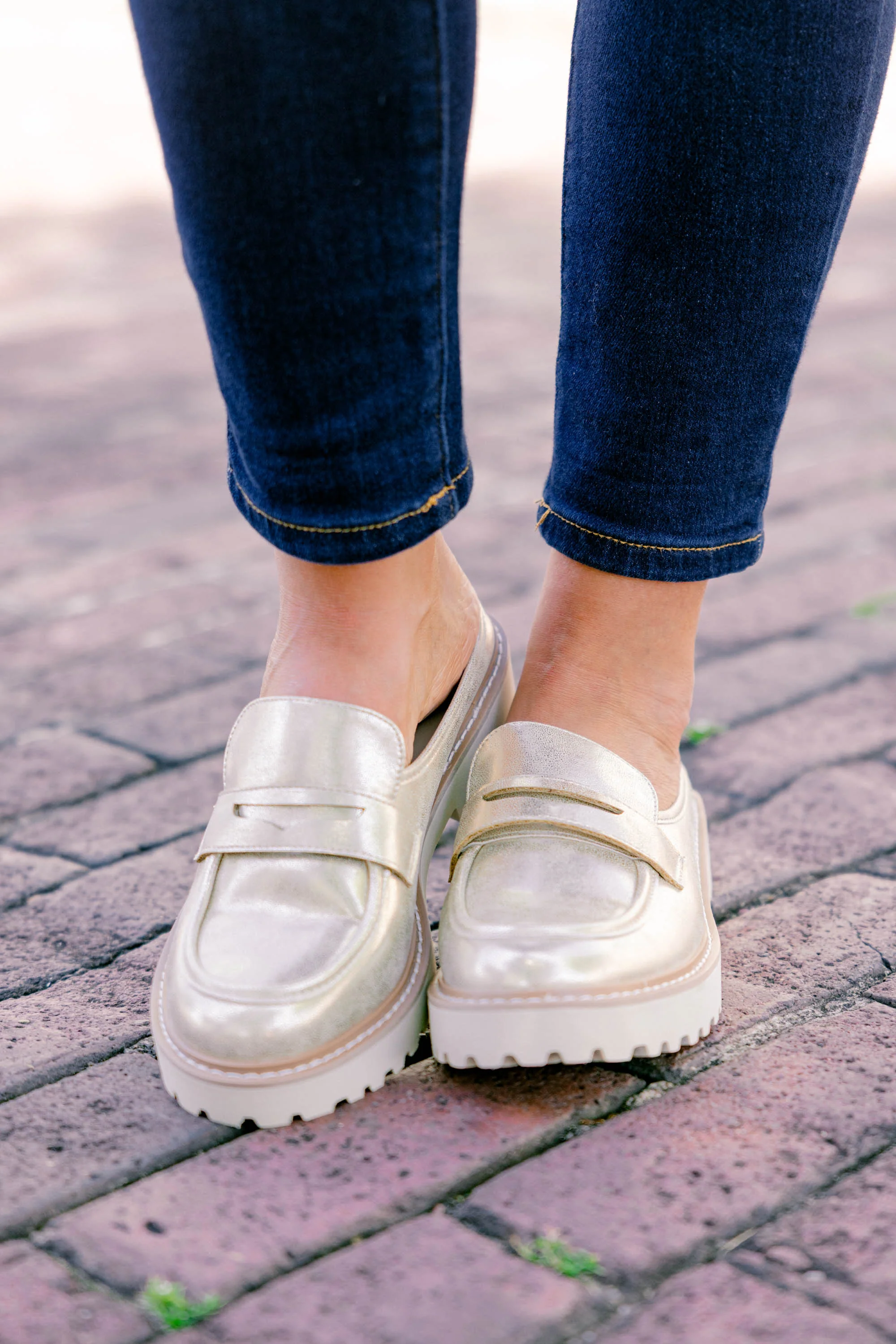 Fire For You Loafers, Gold - Giverhouse