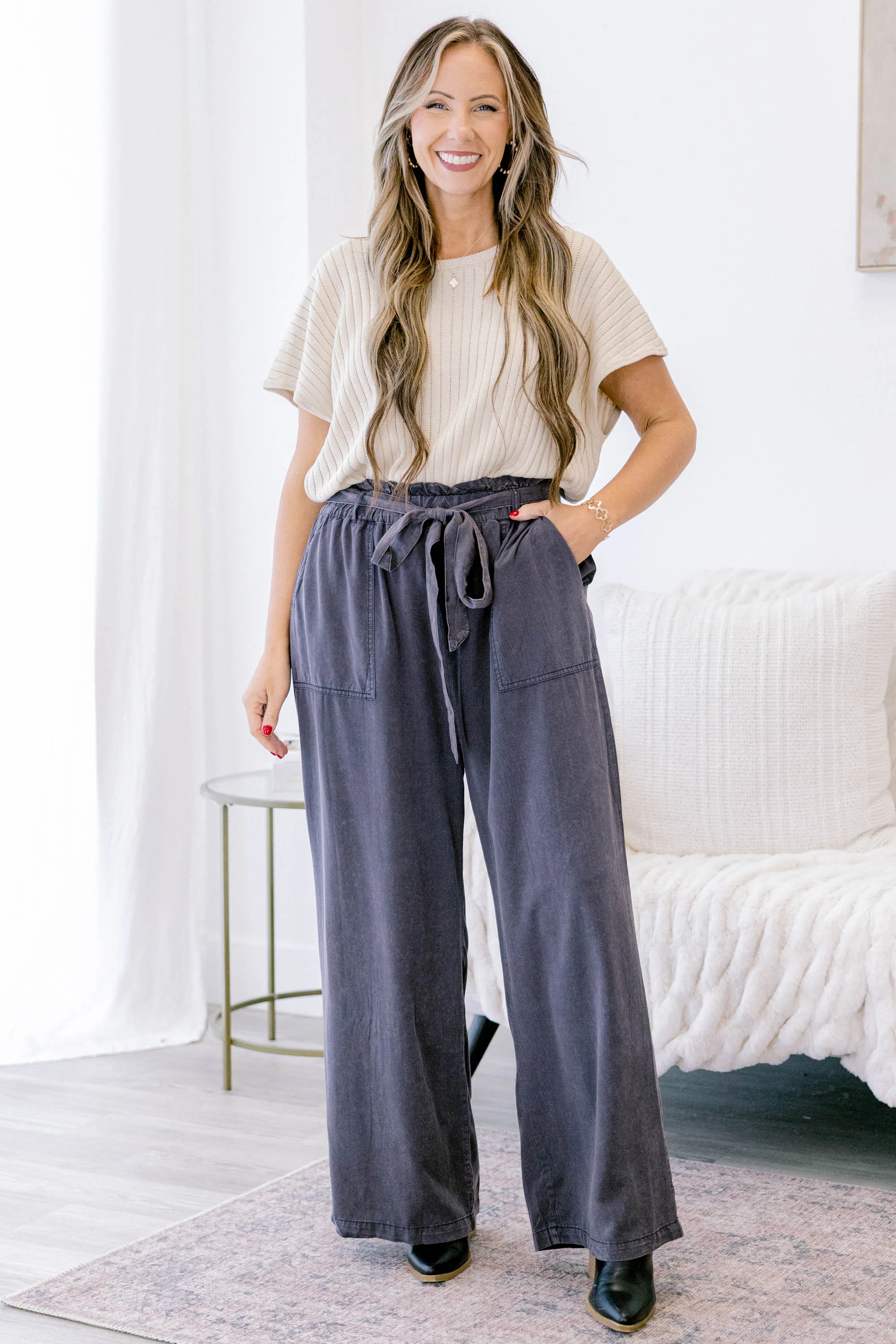 I'll Lead The Way Pants, Charcoal - Giverhouse