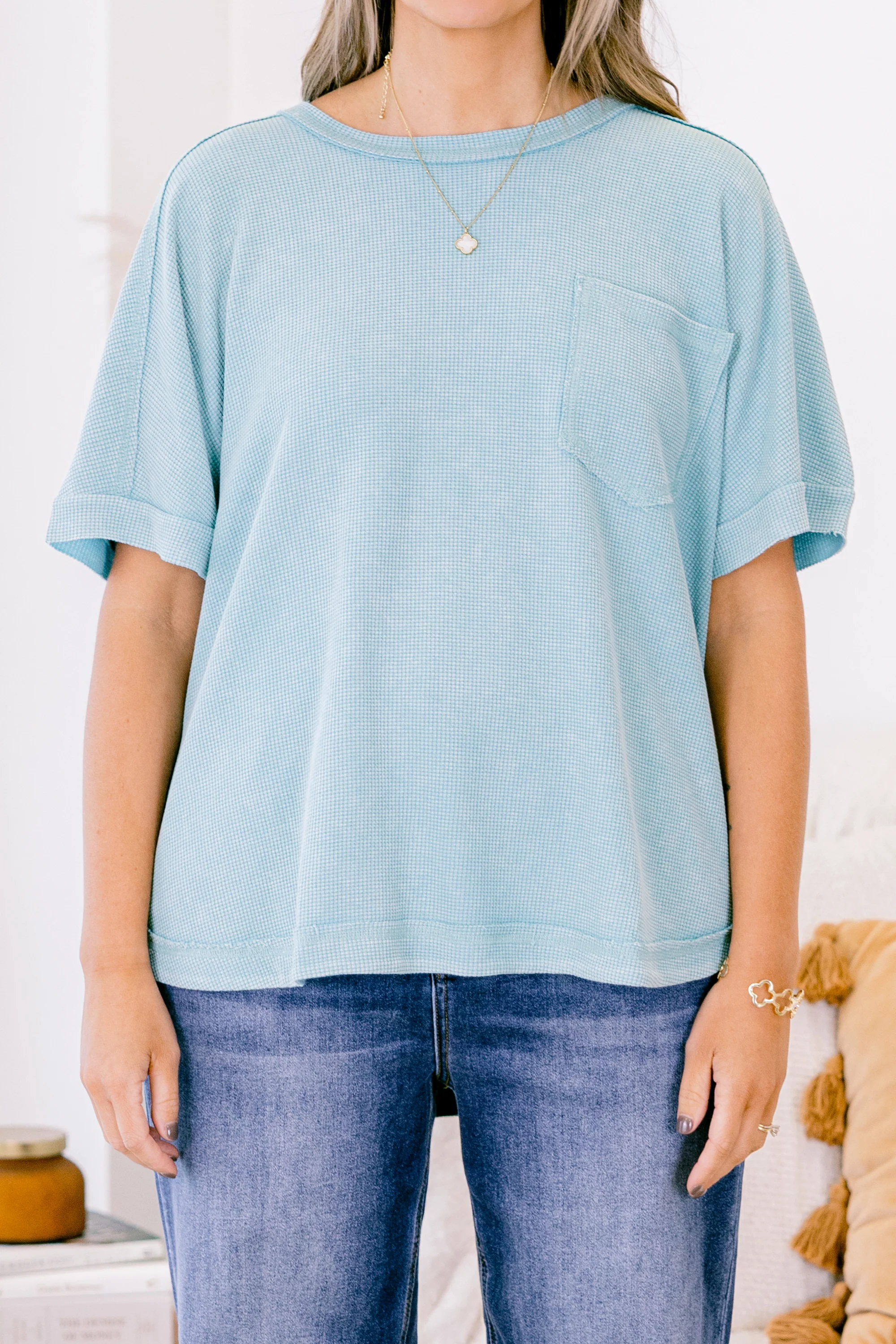 Let's Mingle Top, Blue - Giverhouse