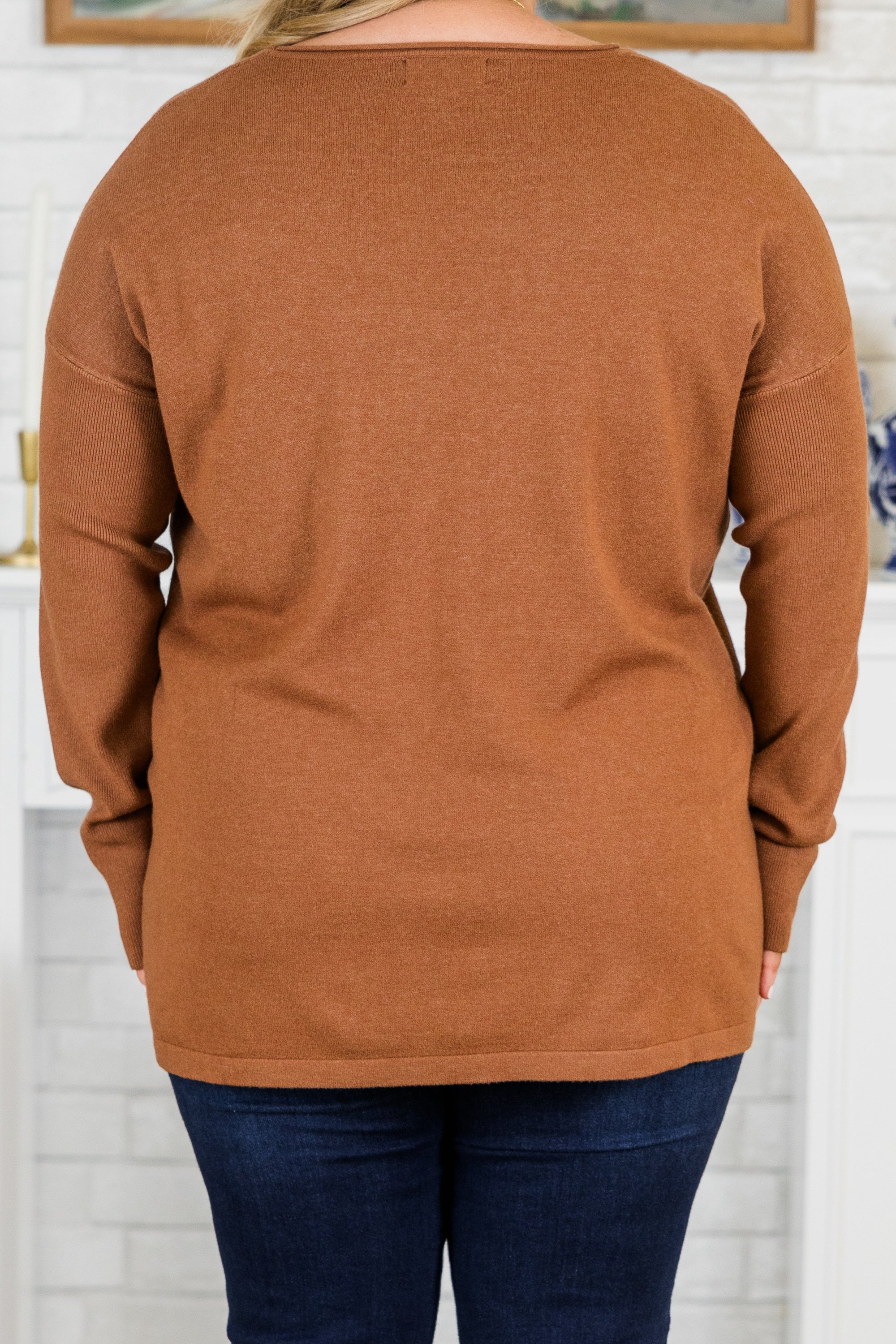 Fall into Fashion Sweater, Heather Deep Camel - Giverhouse