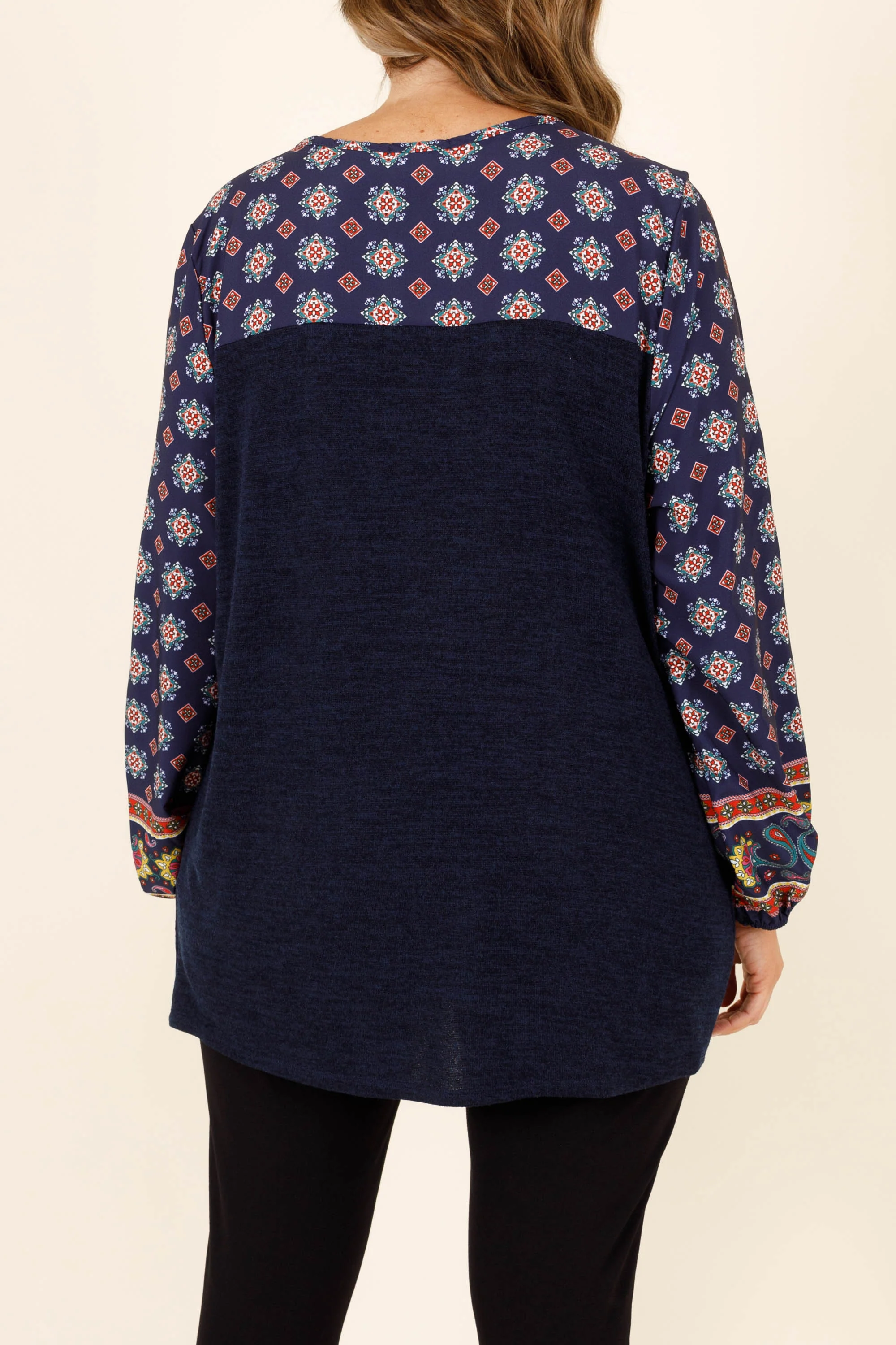 Stop, Drop And Get Excited Top, Navy - Giverhouse