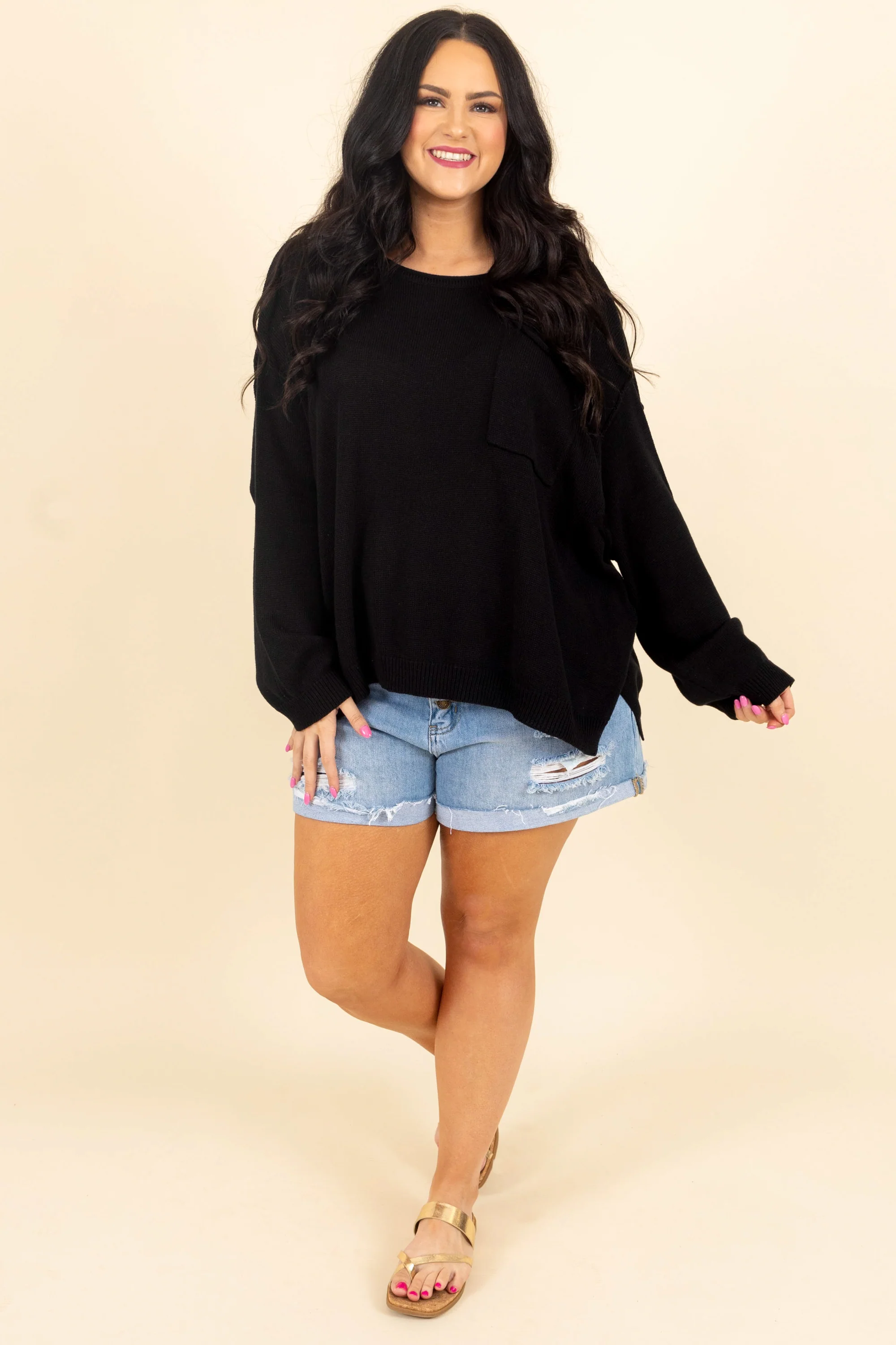 Let Me Be Sweater, Black - Giverhouse