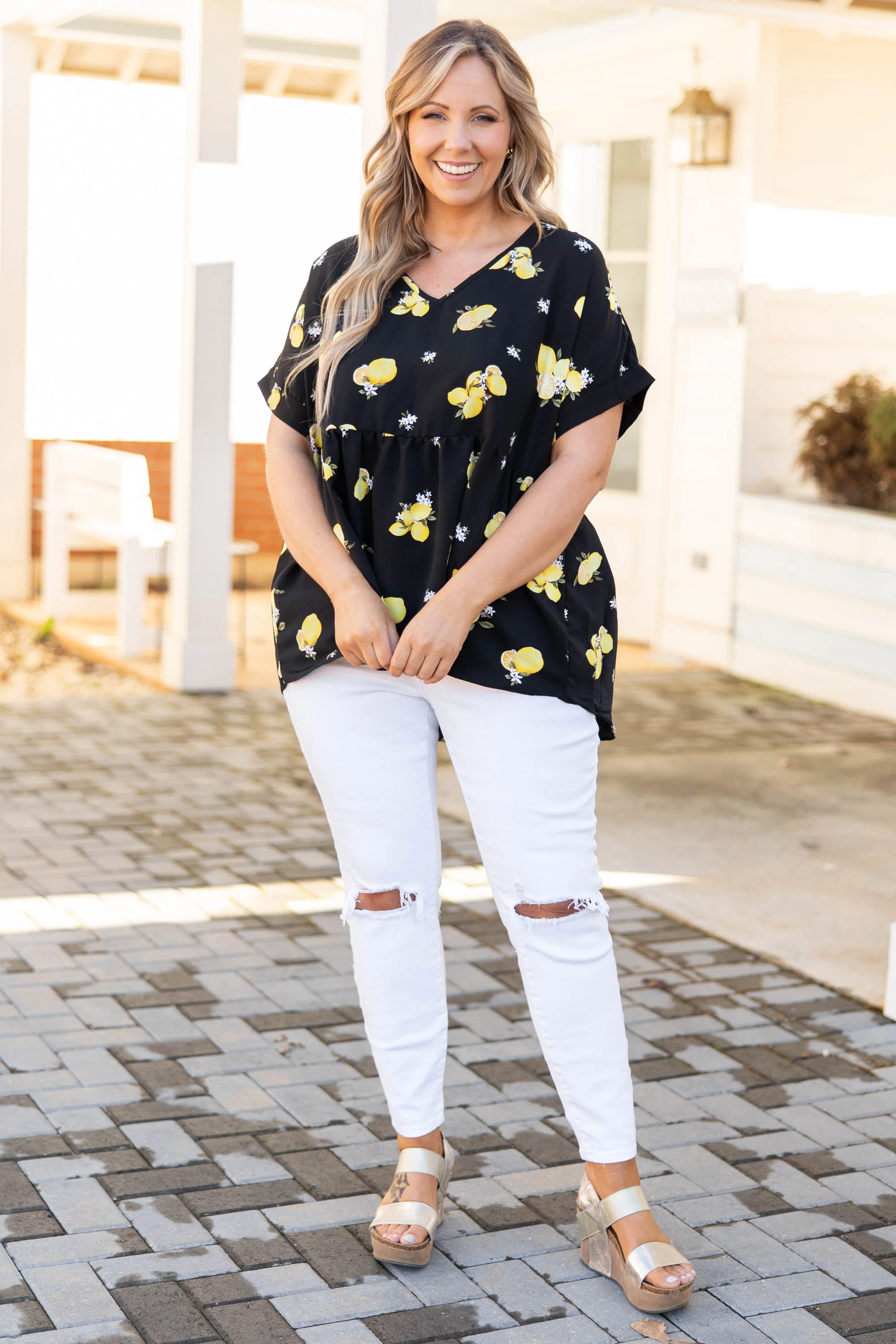 Squeeze On By Top, Black - Giverhouse