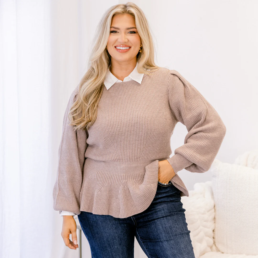 Final Notice Sweater, Beige - Giverhouse