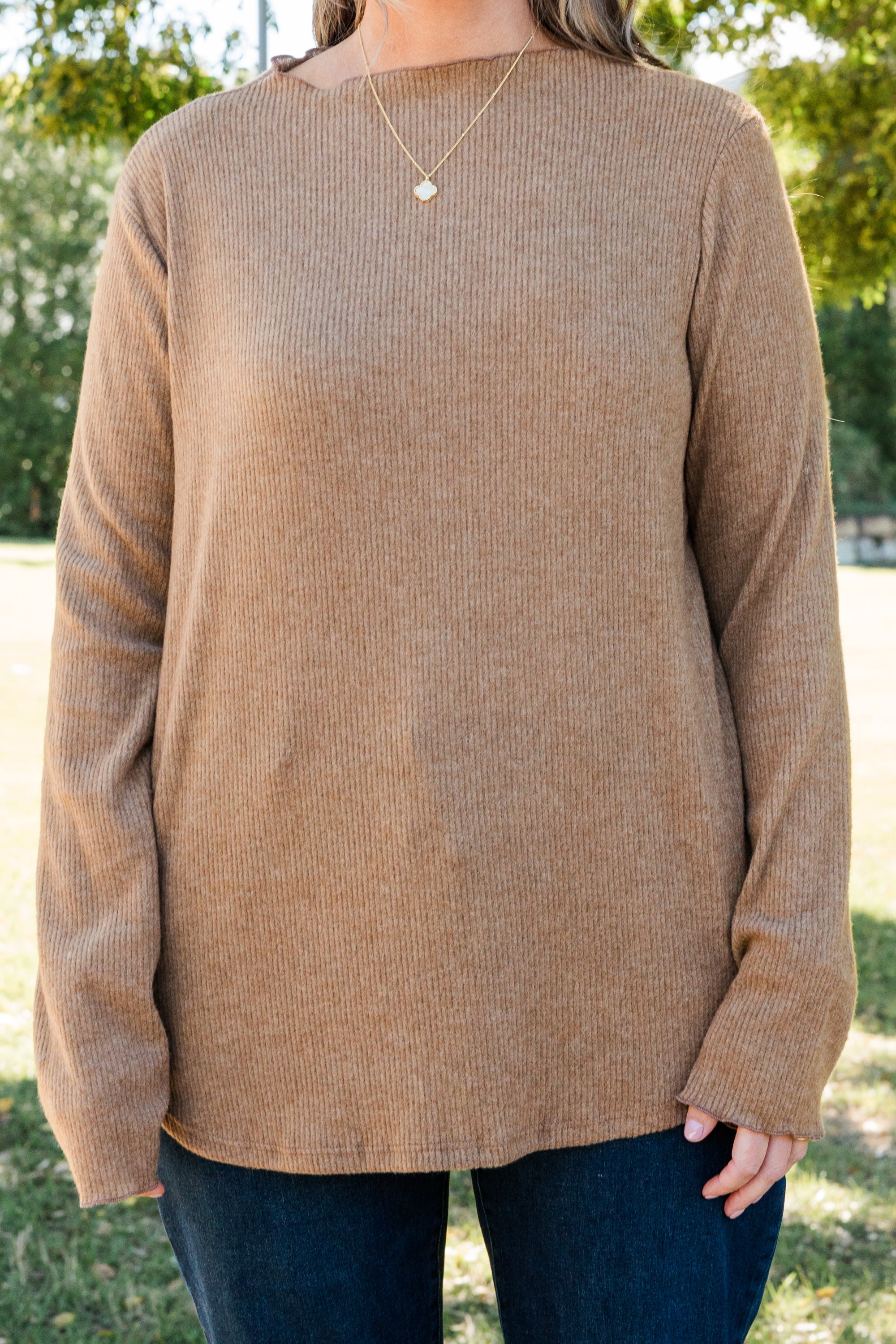 Lionhearted Top, Mocha - Giverhouse