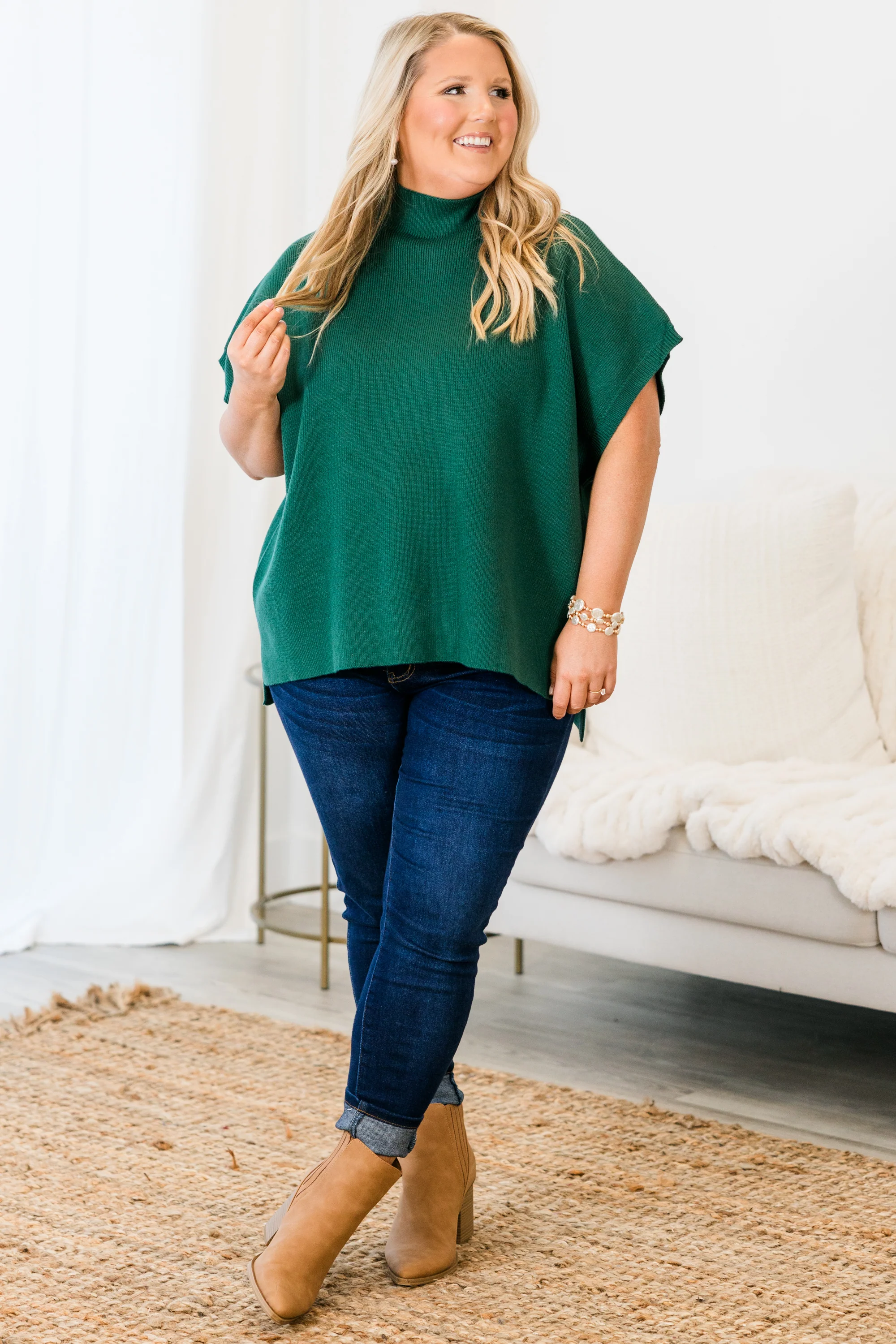 Do Anything Sweater, Hunter Green - Giverhouse