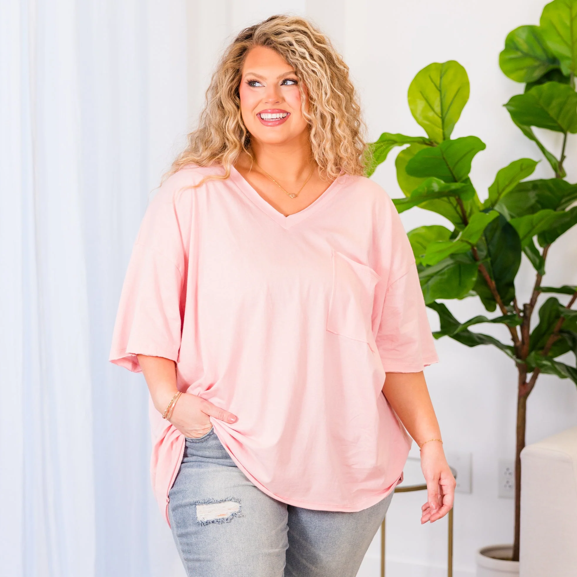 Dancing In The Mirror Top, Dusty Pink - Giverhouse