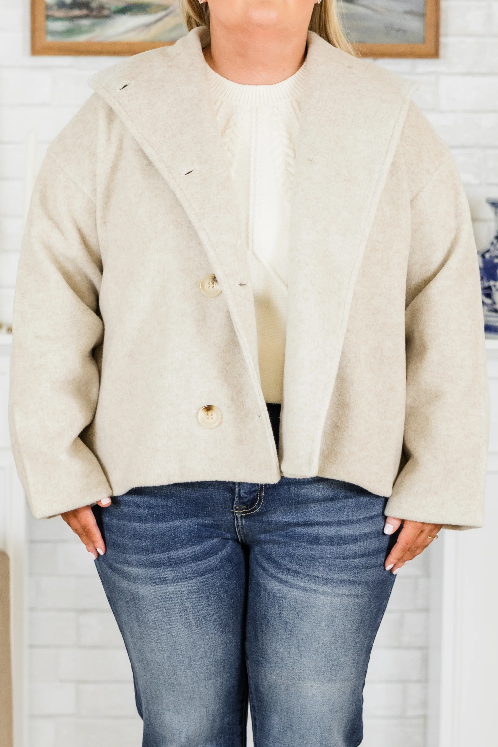 Ask Anyway Jacket, Taupe - Giverhouse
