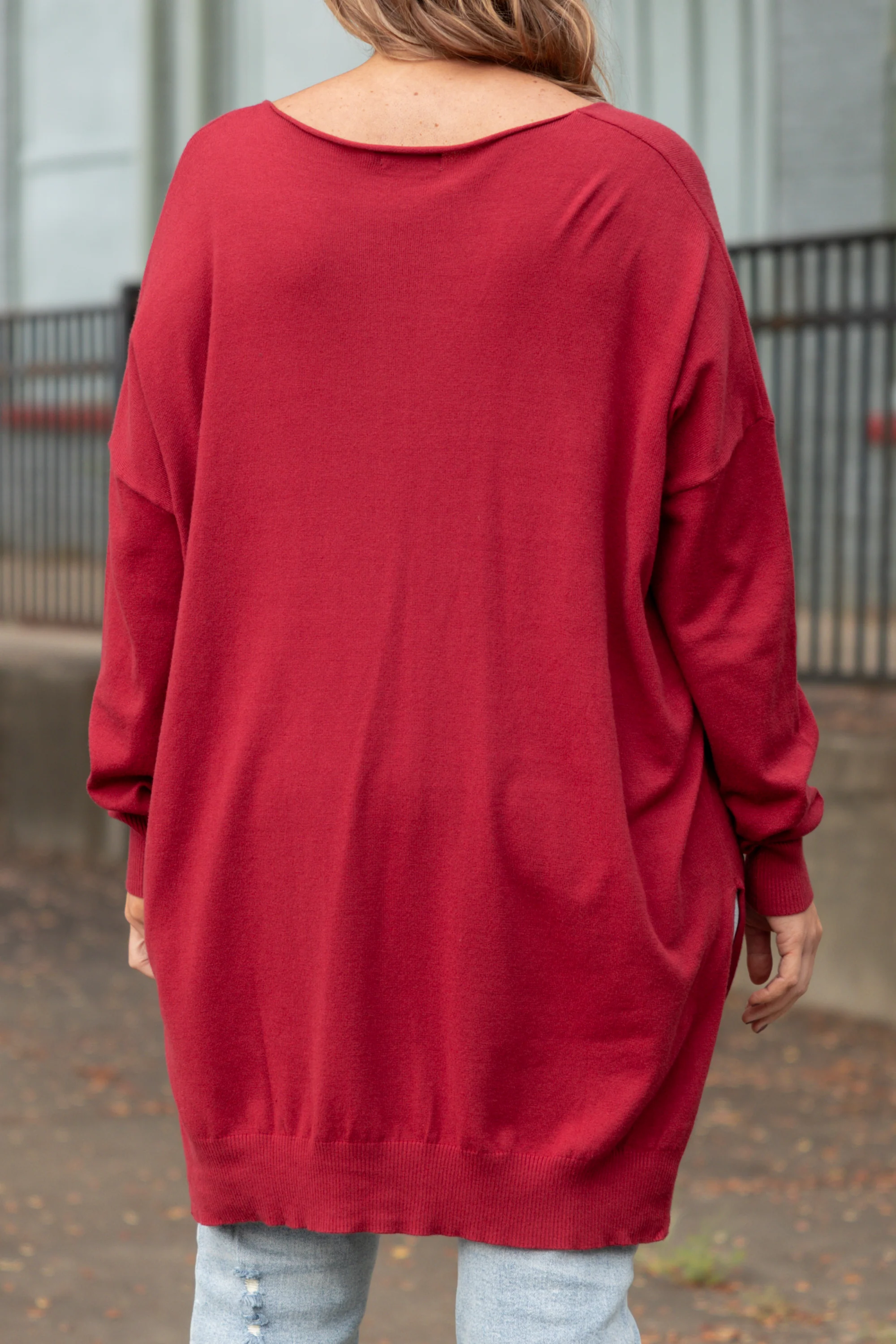 Miss Who I Was Sweater, Dark Rust - Giverhouse