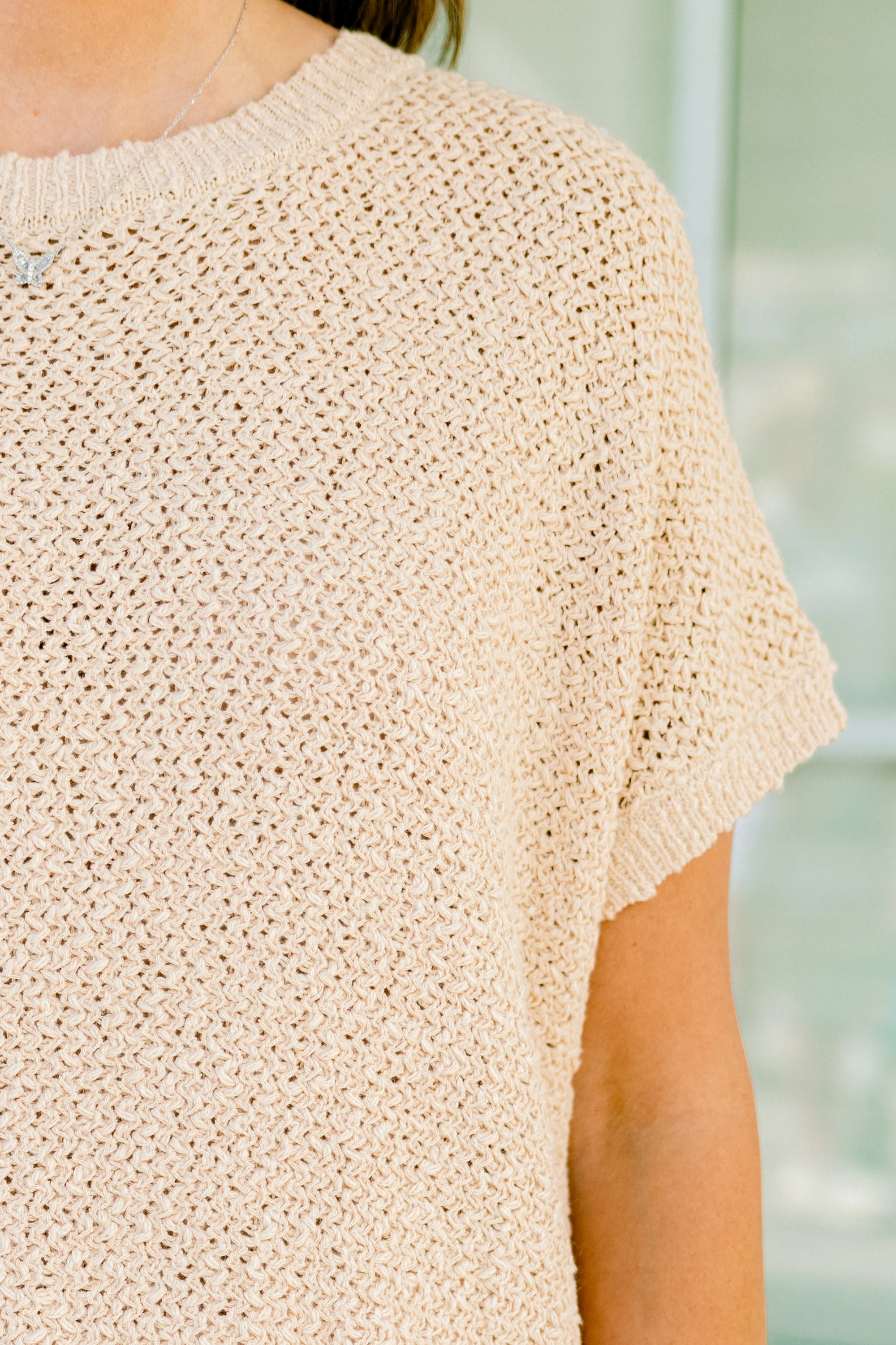 Apple Of My Eye Top, Khaki - Giverhouse