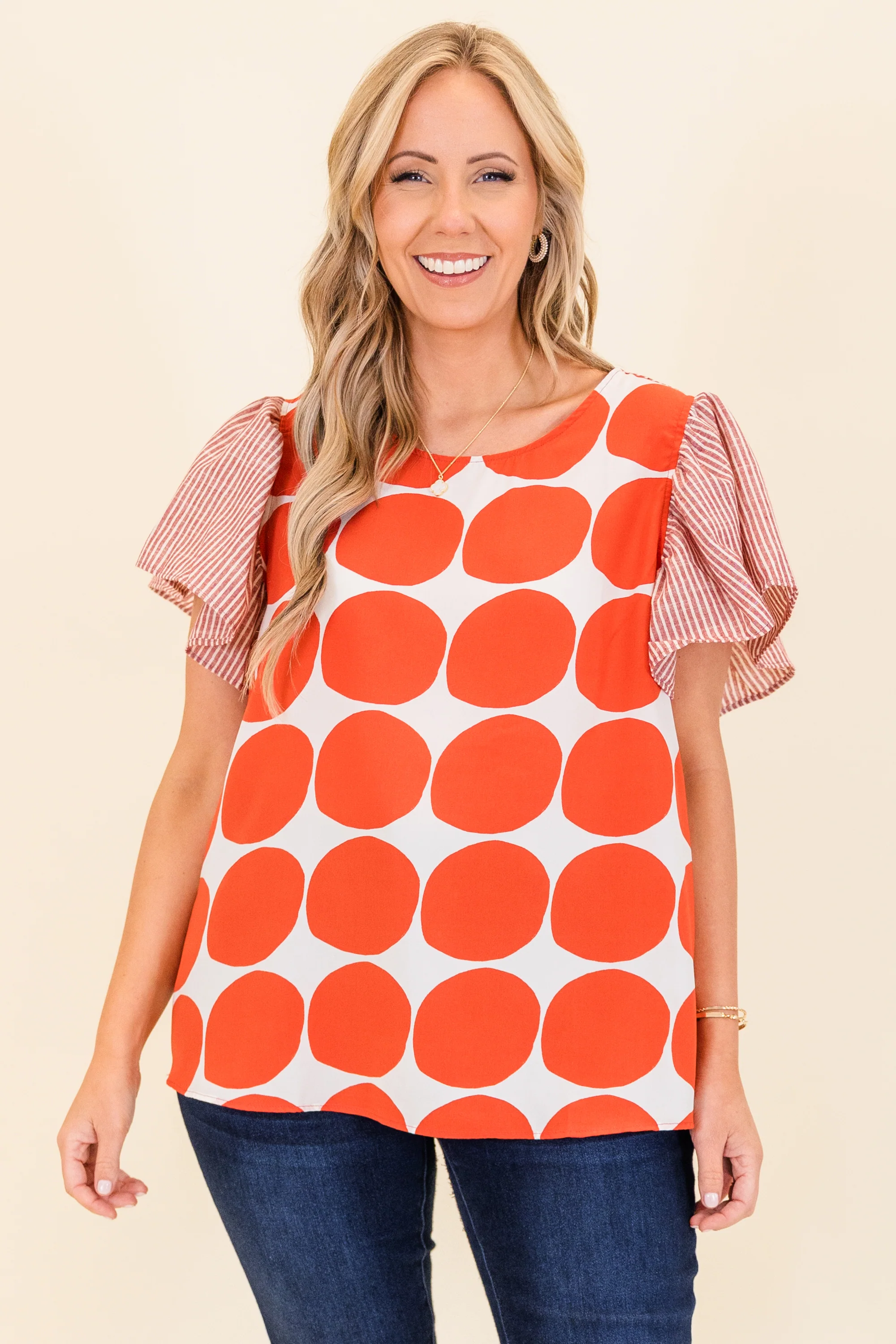 Groovy Pop Top, Red - Giverhouse