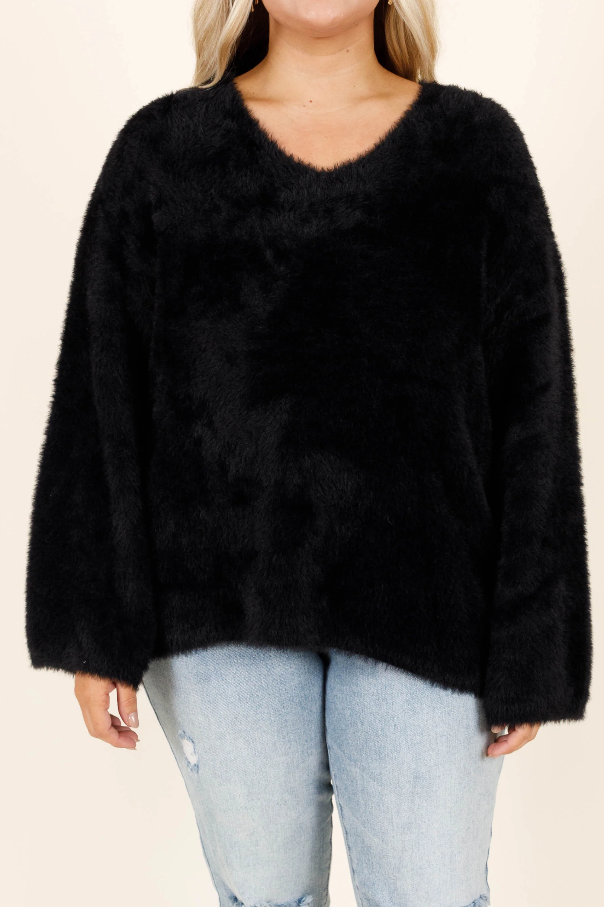 Your Touch Is Enough Sweater, Black - Giverhouse