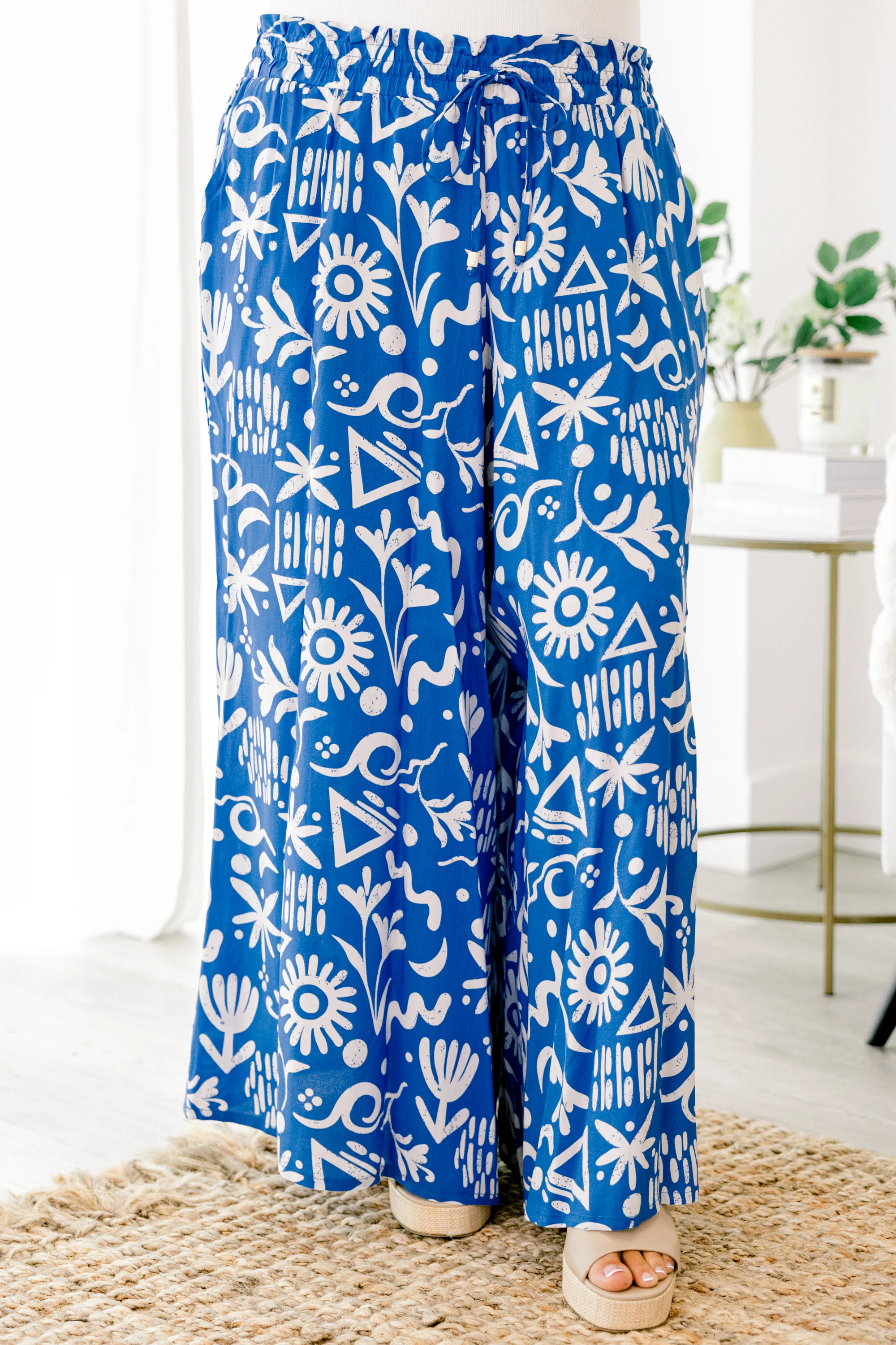 Pretty And Peaceful Pants, Blue - Giverhouse