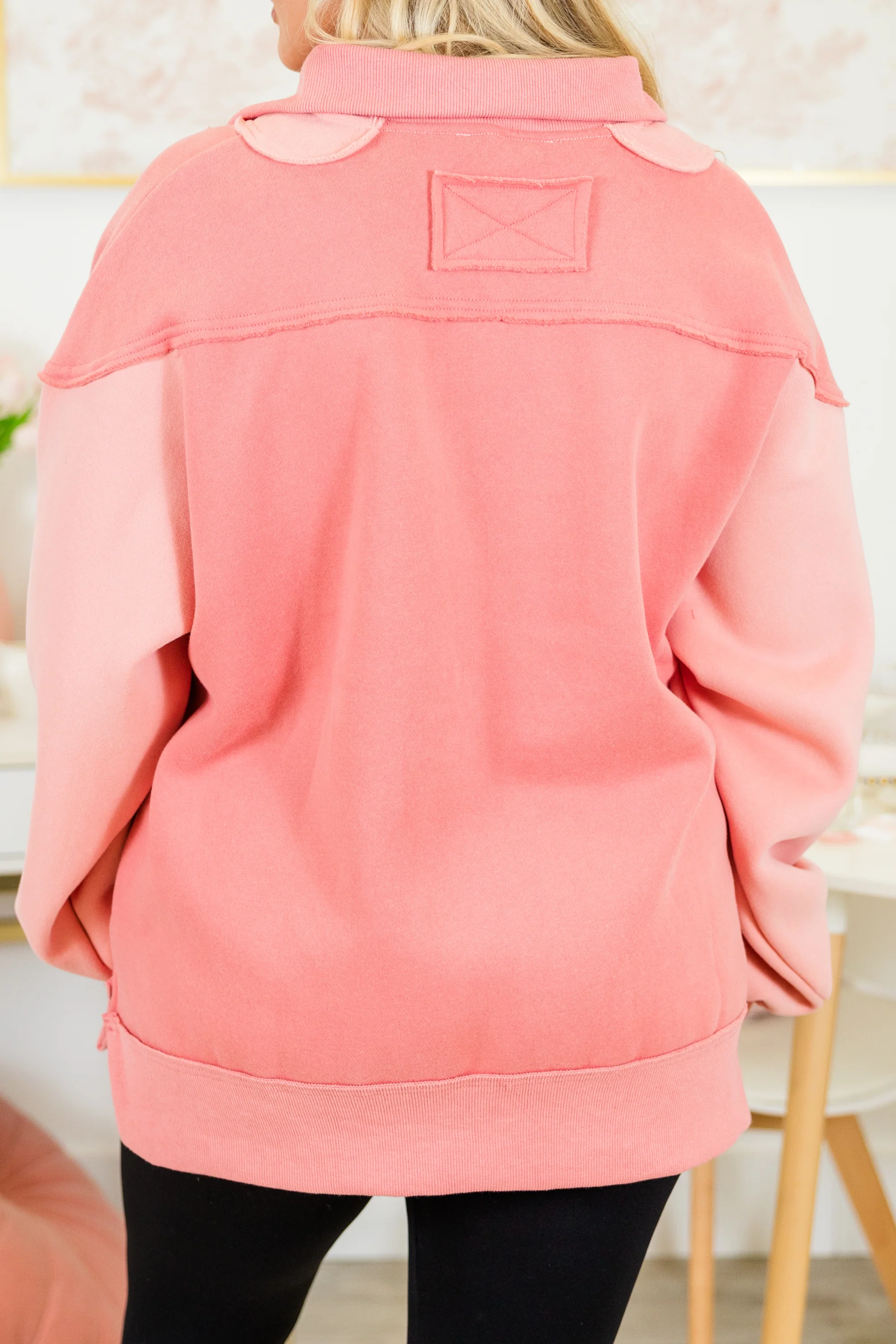 All We Want Pullover, Salmon - Giverhouse