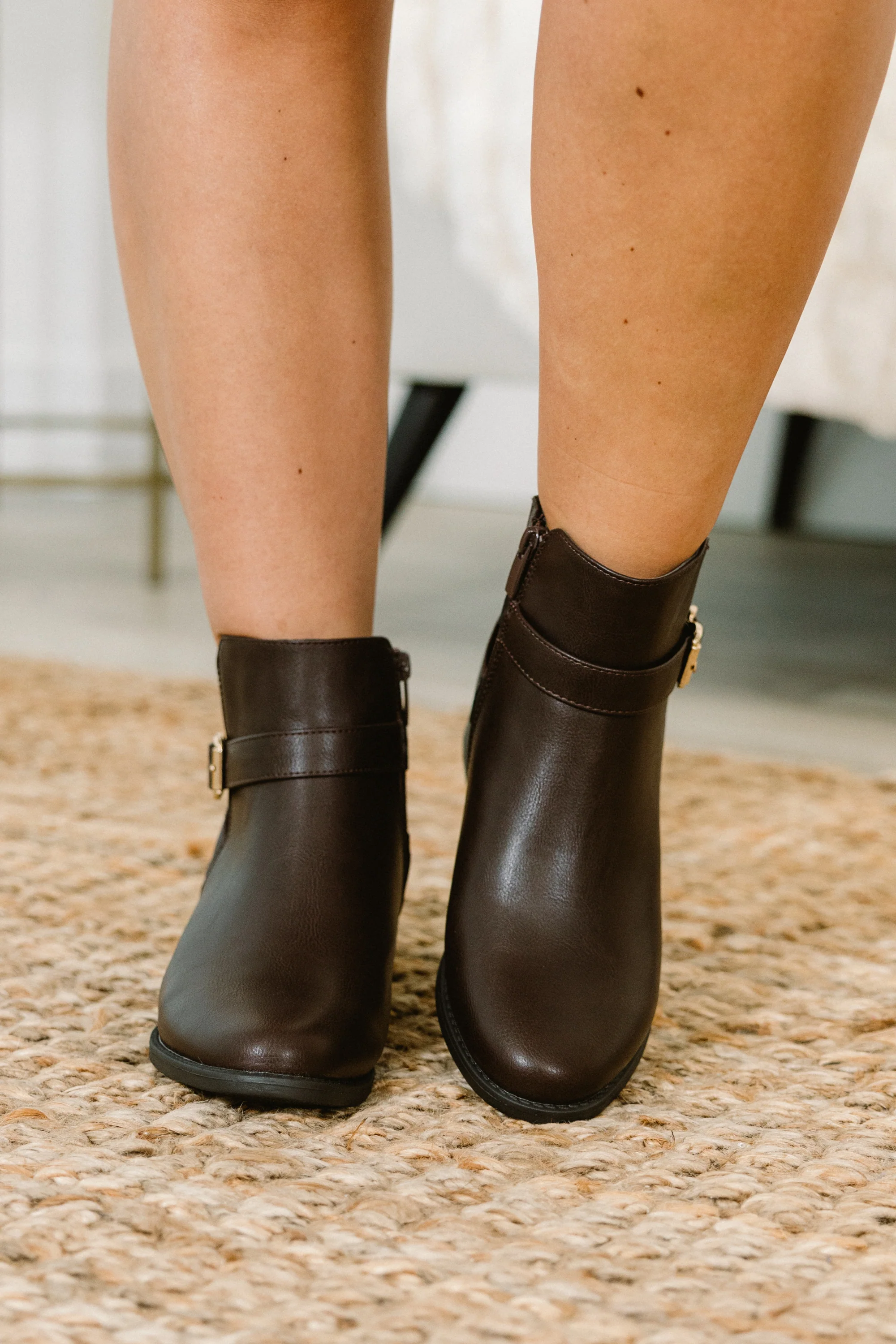 Stride In Style Booties, Brown - Giverhouse