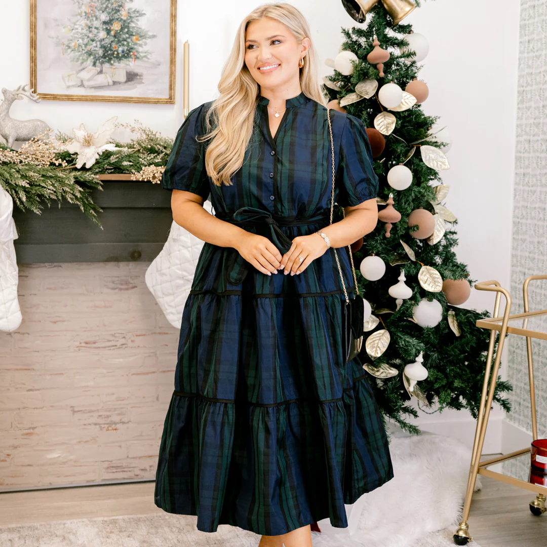 Hope Of It All Dress, Black Watch - Giverhouse