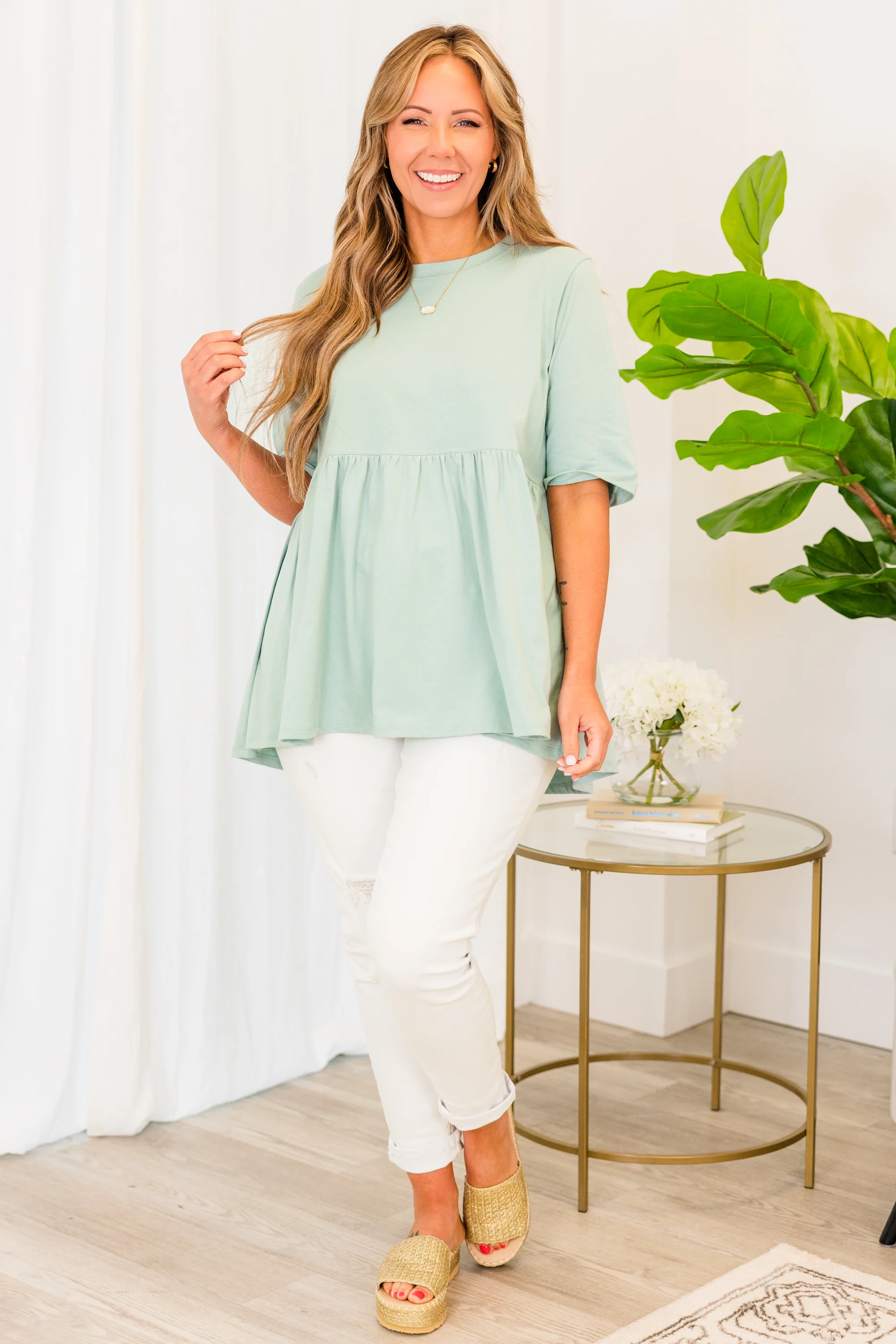 Fearless Soul Top, Light Green - Giverhouse