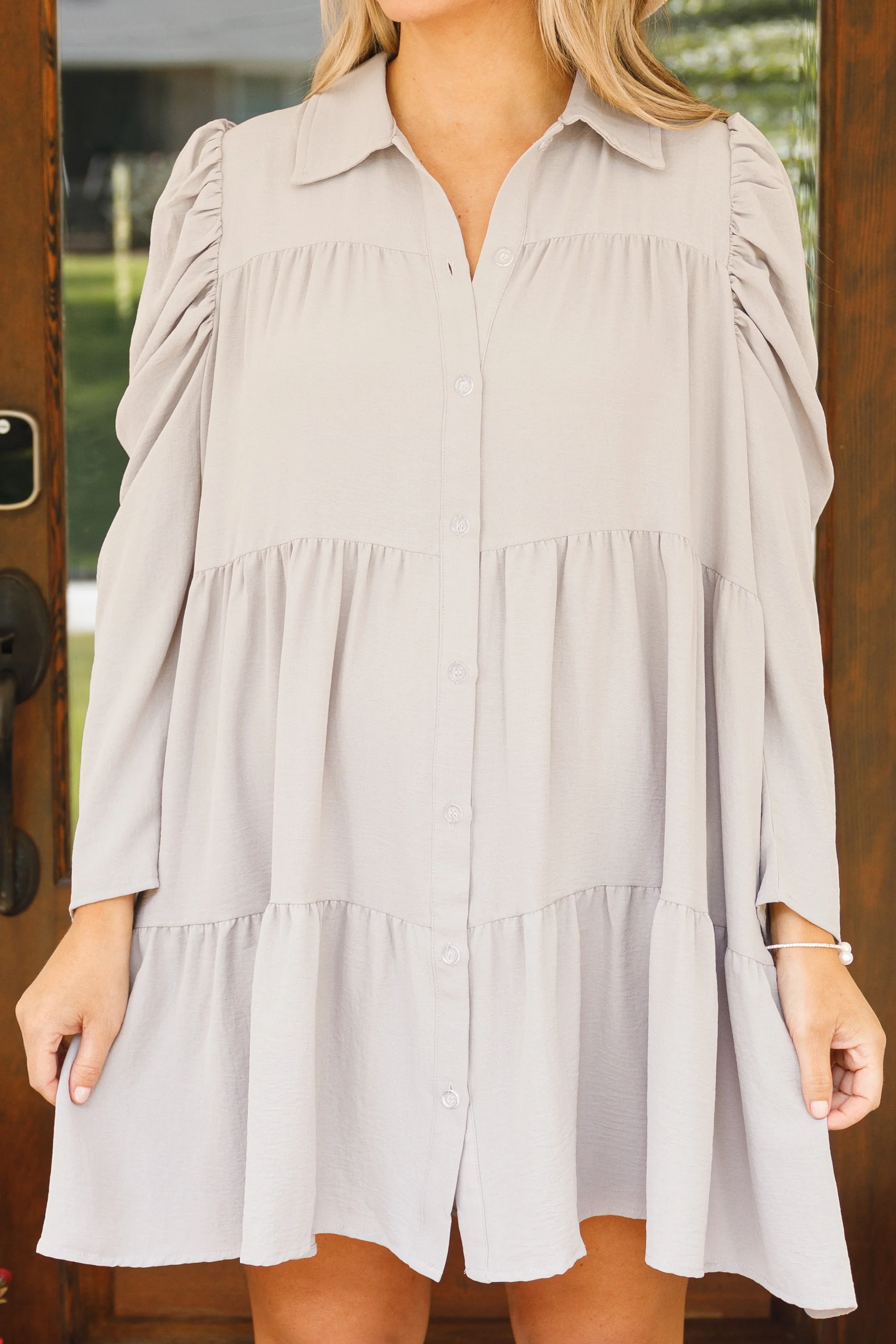 Simple Solution Dress, Silver - Giverhouse