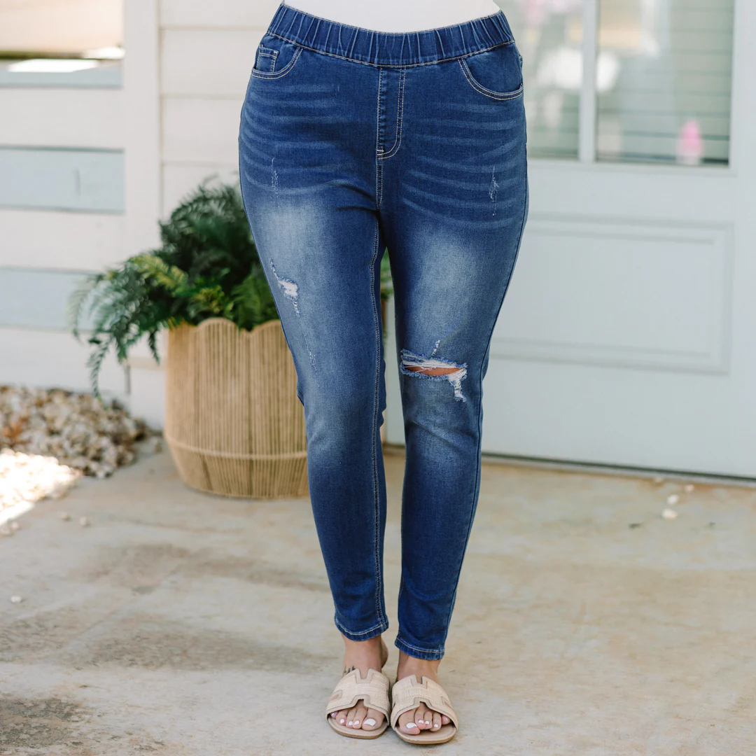 Give Your All Jeggings, Medium Wash - Giverhouse