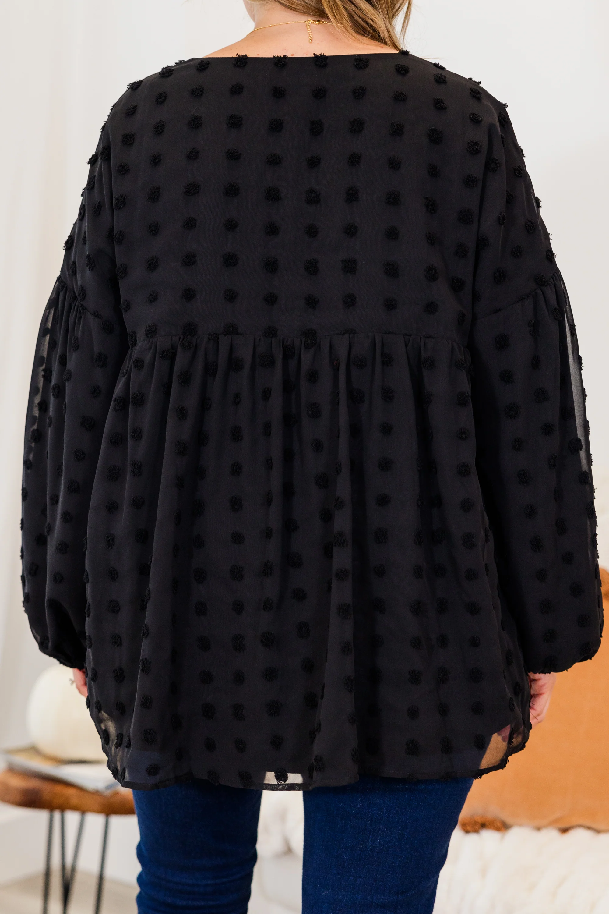 Rustic Charm Blouse, Black - Giverhouse