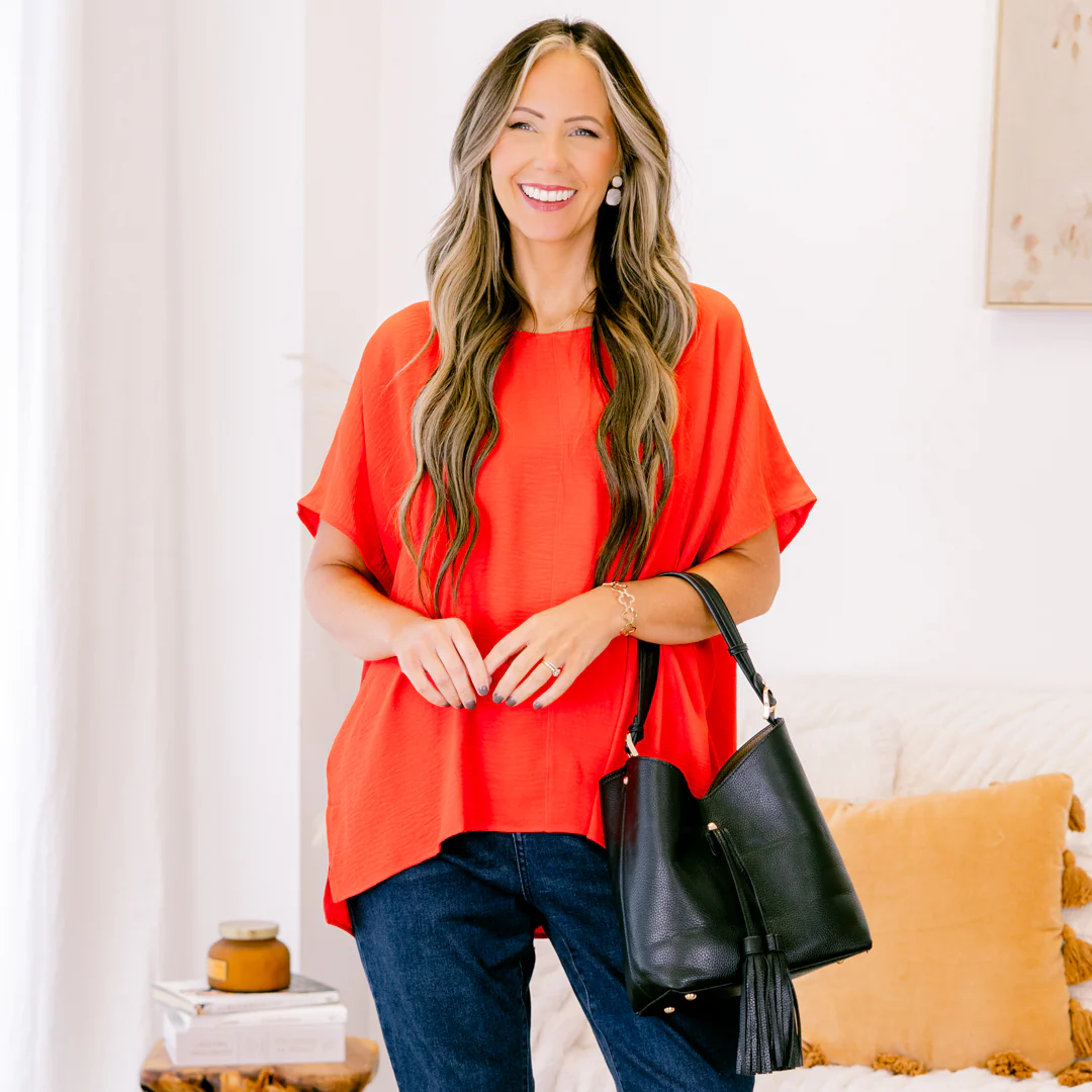 Always With You Top, Coral - Giverhouse