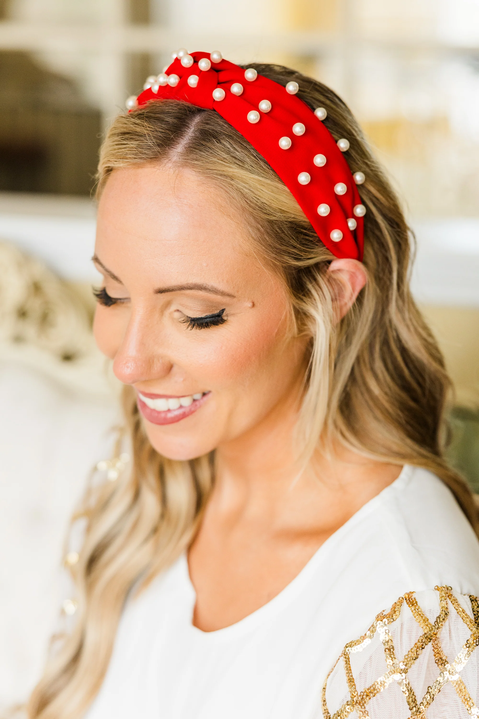 Jingle Ladies Headband, Red - Giverhouse