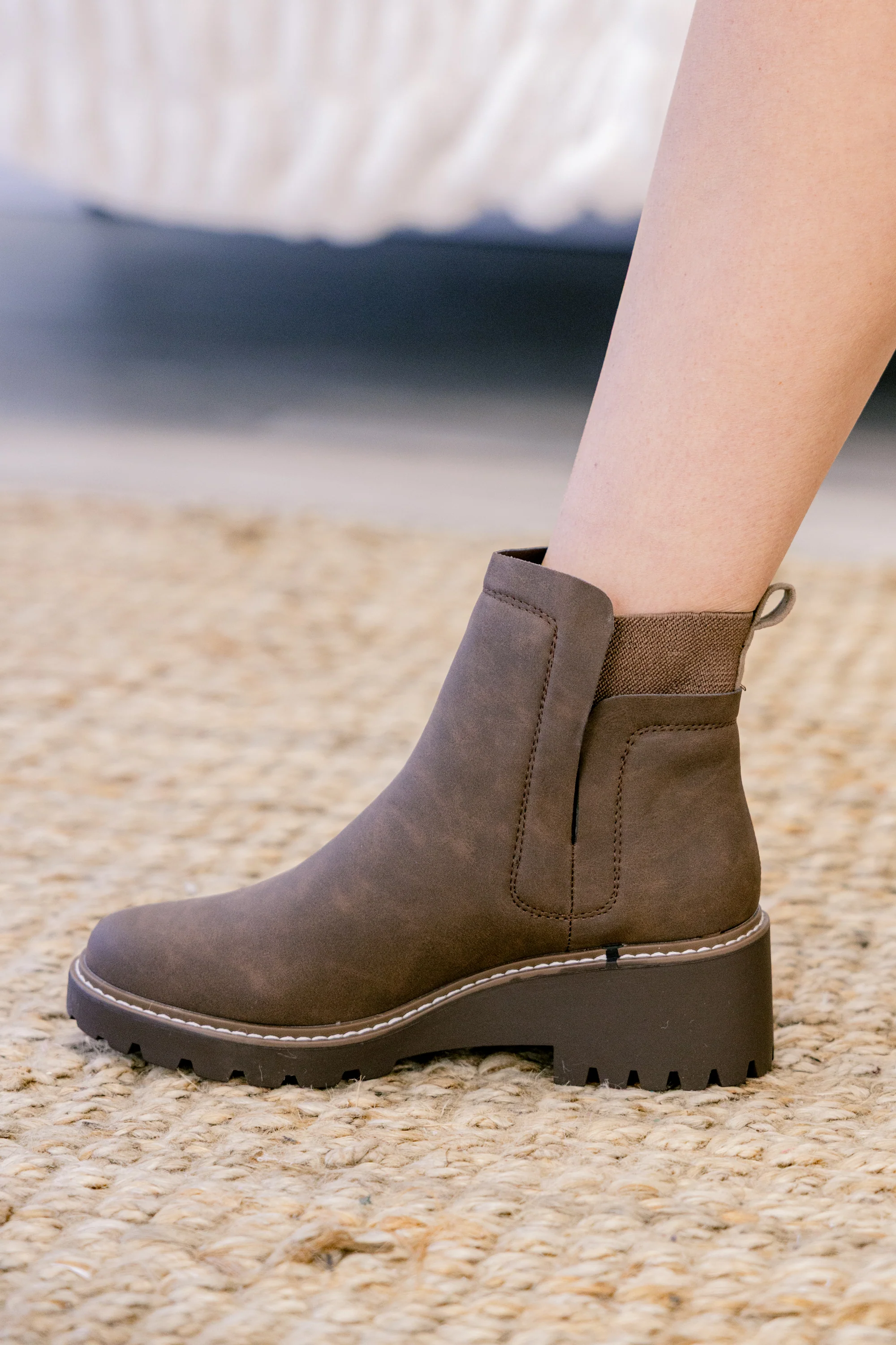 Keep The Cool Booties, Brown - Giverhouse